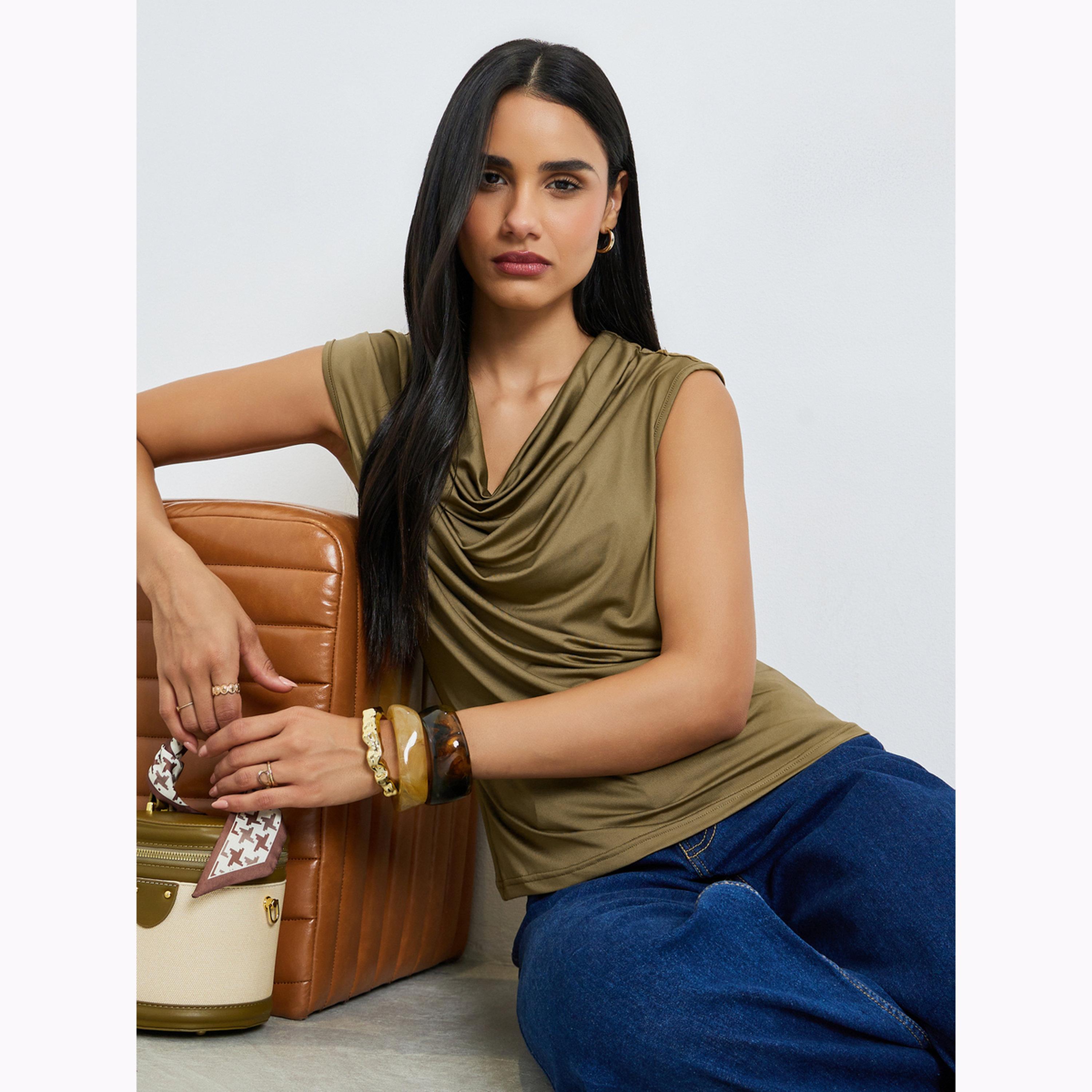 بلوزة تريكو سادة بياقة متدلية-women-clothing-shirtsandblouses-blouses-image-4