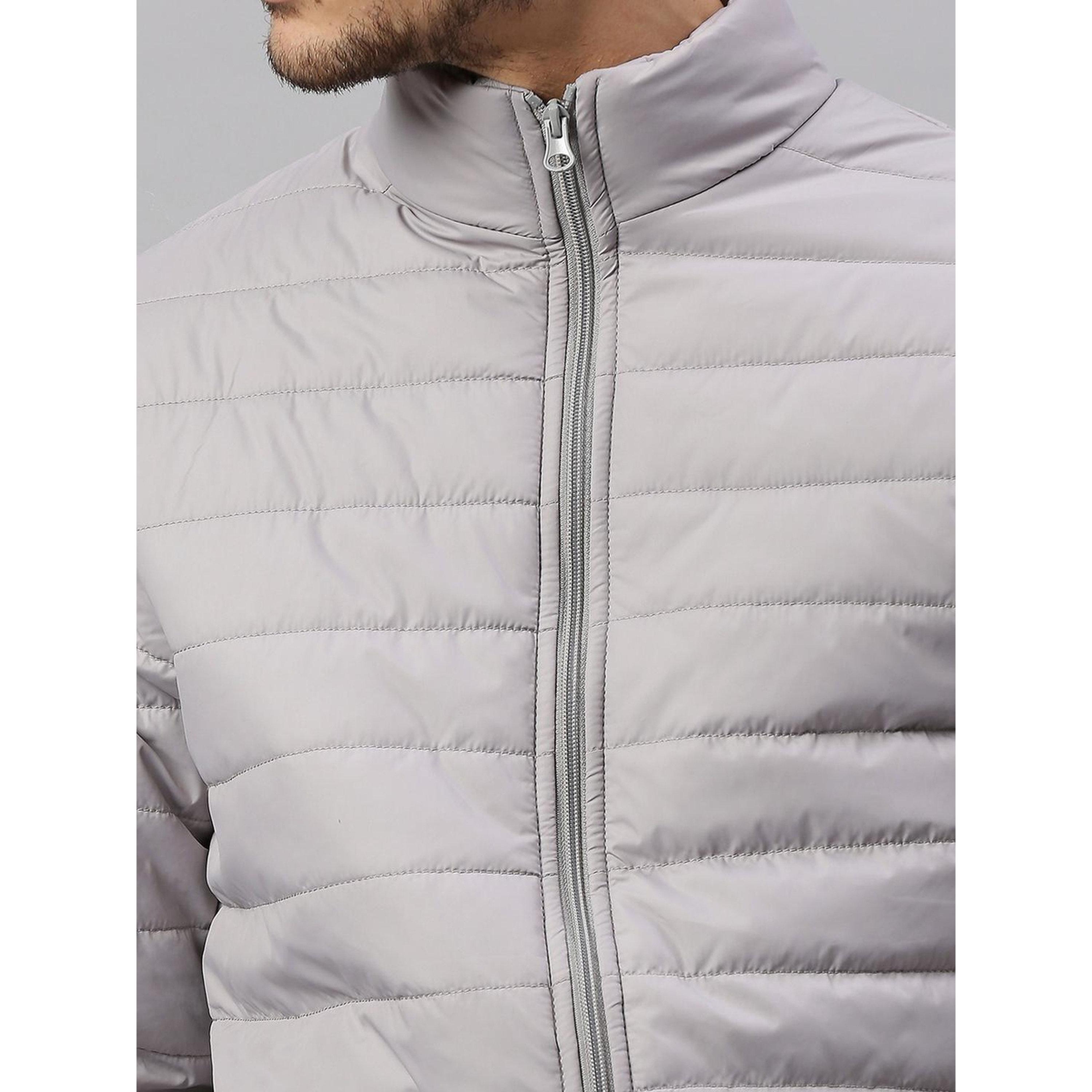 Dennis Lingo X Styli Men Grey Regular Fit Mock Neck Jacket-men-clothing-jacketsandblazers-jackets-image-4
