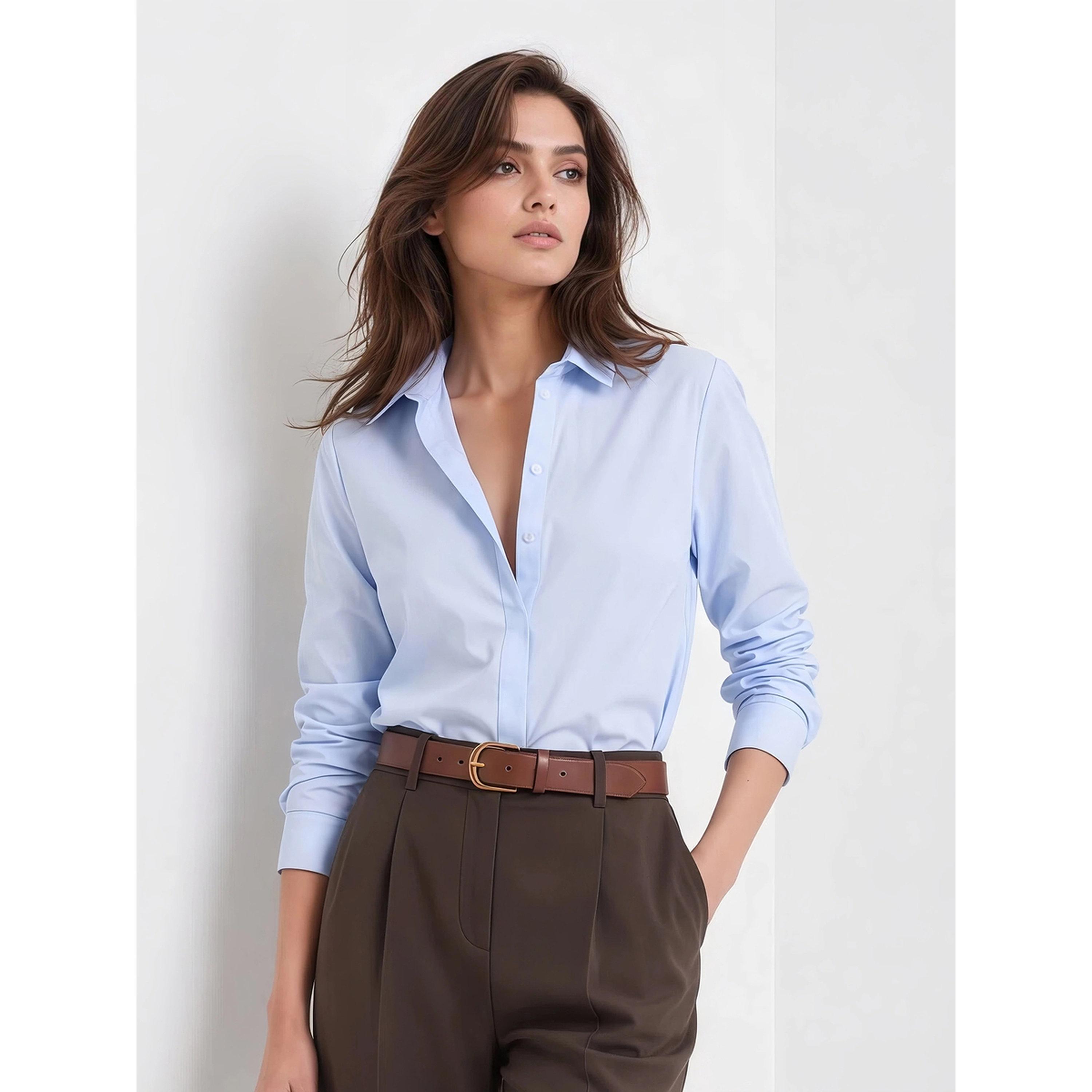 Styli Pack of 2 - Multi-Color 100% Cotton Regular Fit Shirt-women-clothing-shirtsandblouses-shirts-image-3