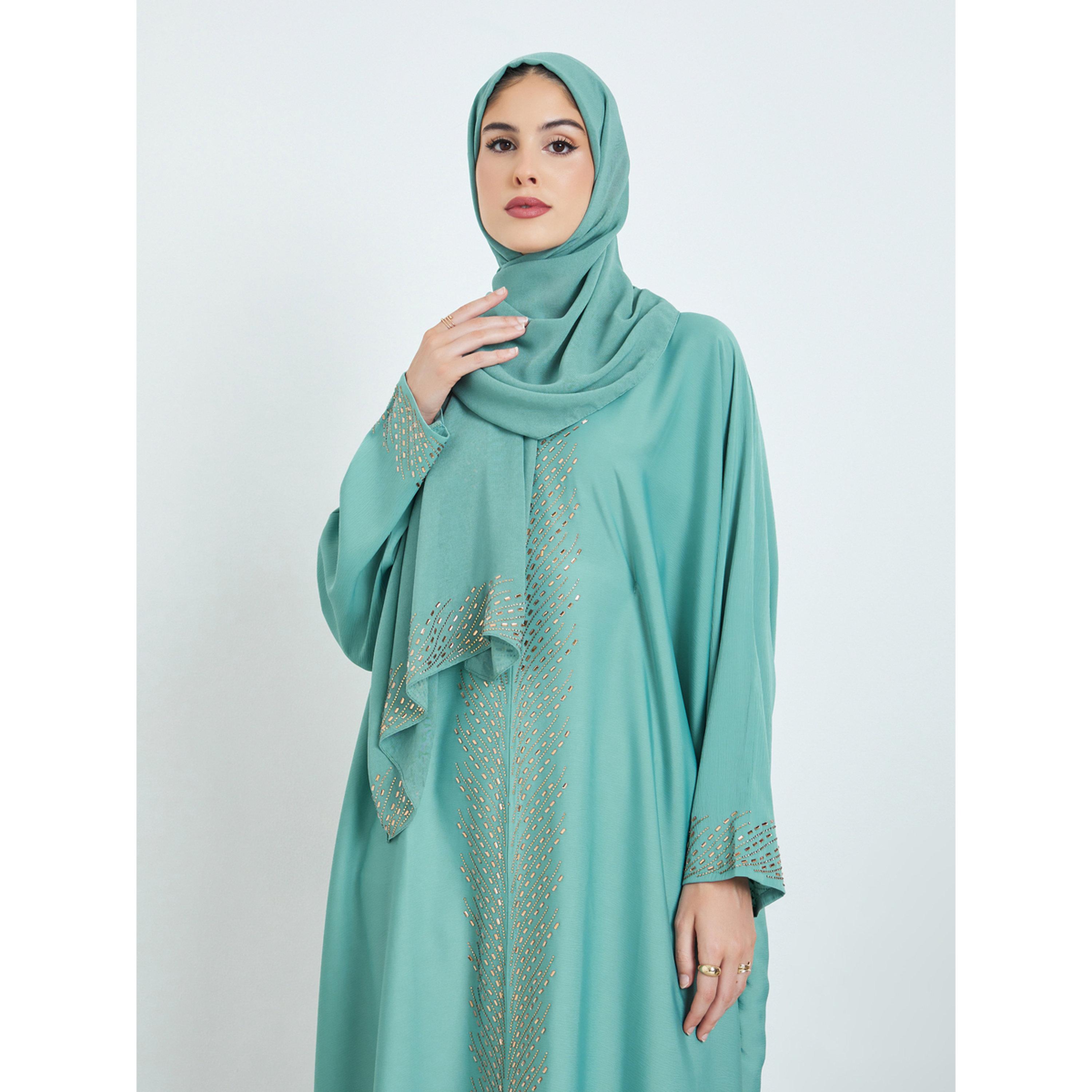 جلابية منمقة بحجر الراين مع حجاب-women-arabicclothing-jalabiyas-image-3