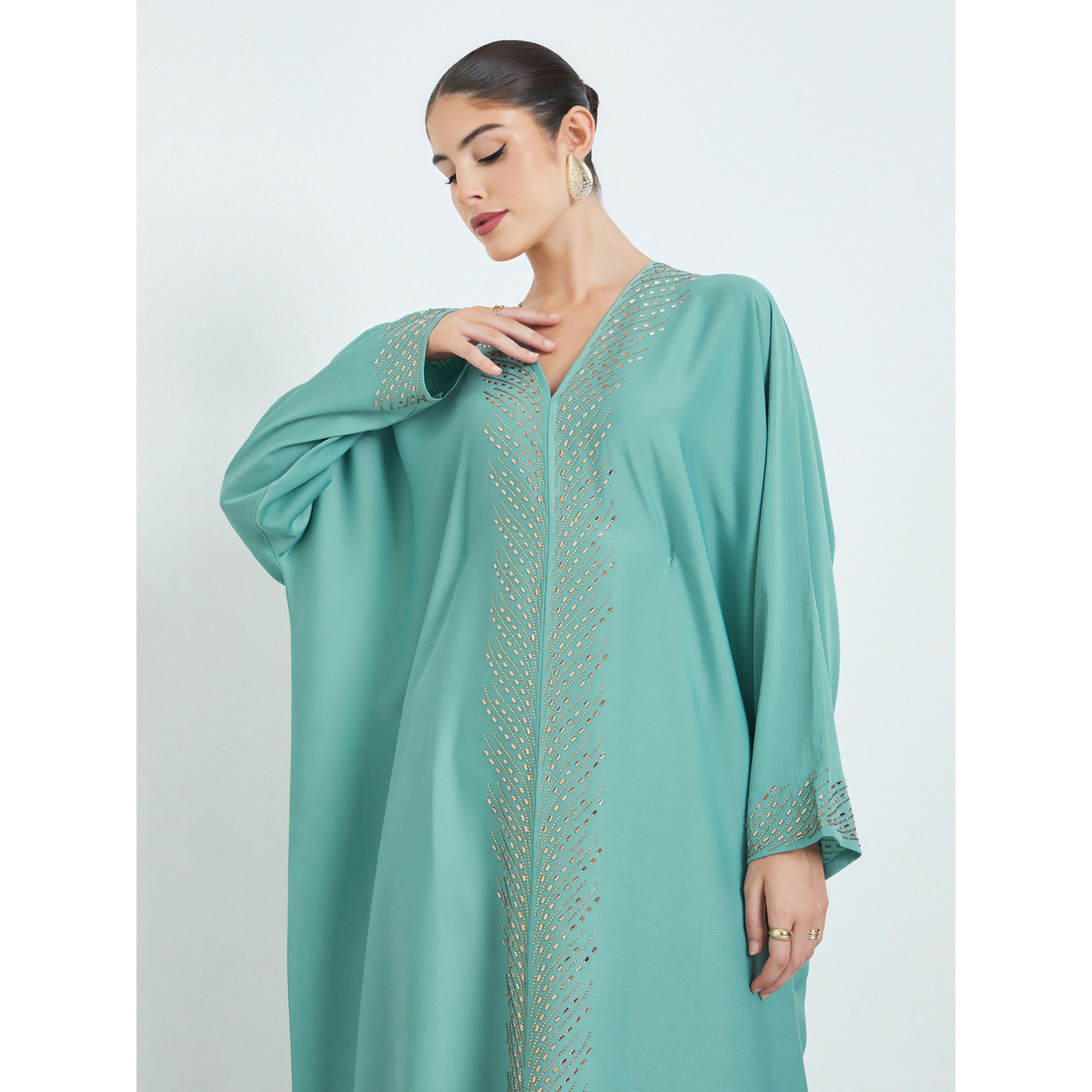 جلابية منمقة بحجر الراين مع حجاب-women-arabicclothing-jalabiyas-image-4