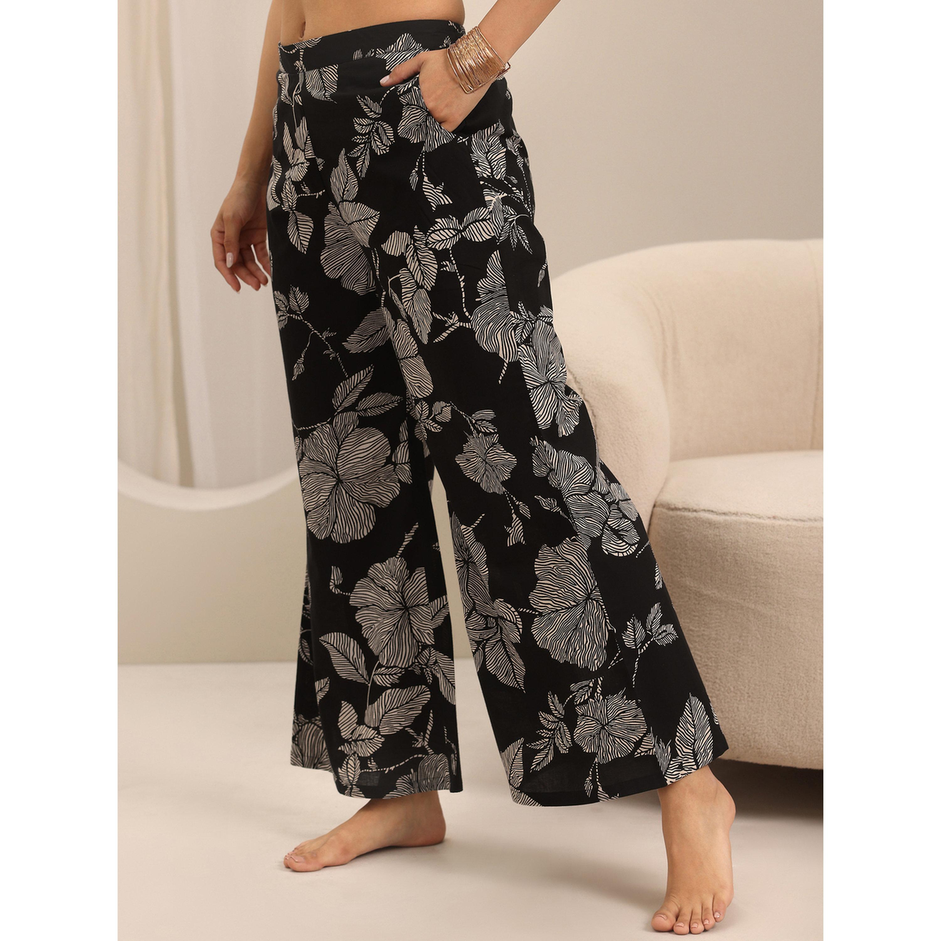 Libas X Styli Black Printed Cotton Pyjama Set-women-clothing-nightwear-pyjamas-longsets-image-6