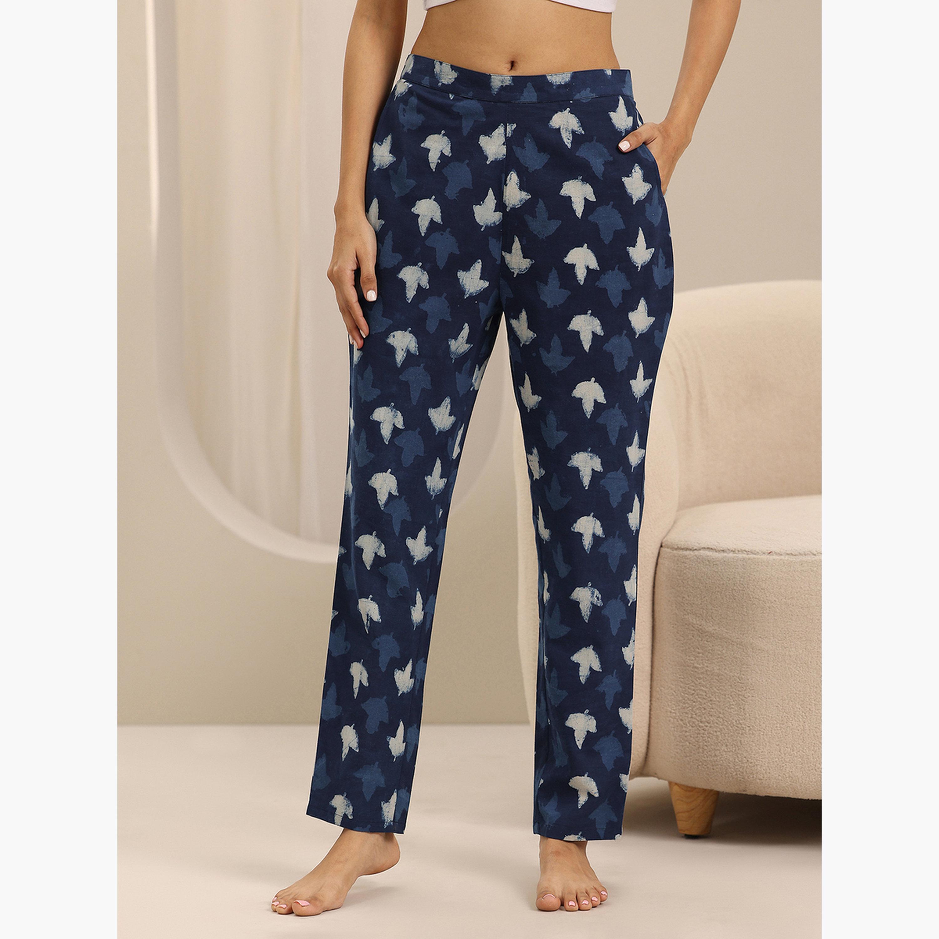 Libas X Styli Blue Printed Cotton Pyjama Set-women-clothing-nightwear-pyjamas-longsets-image-6