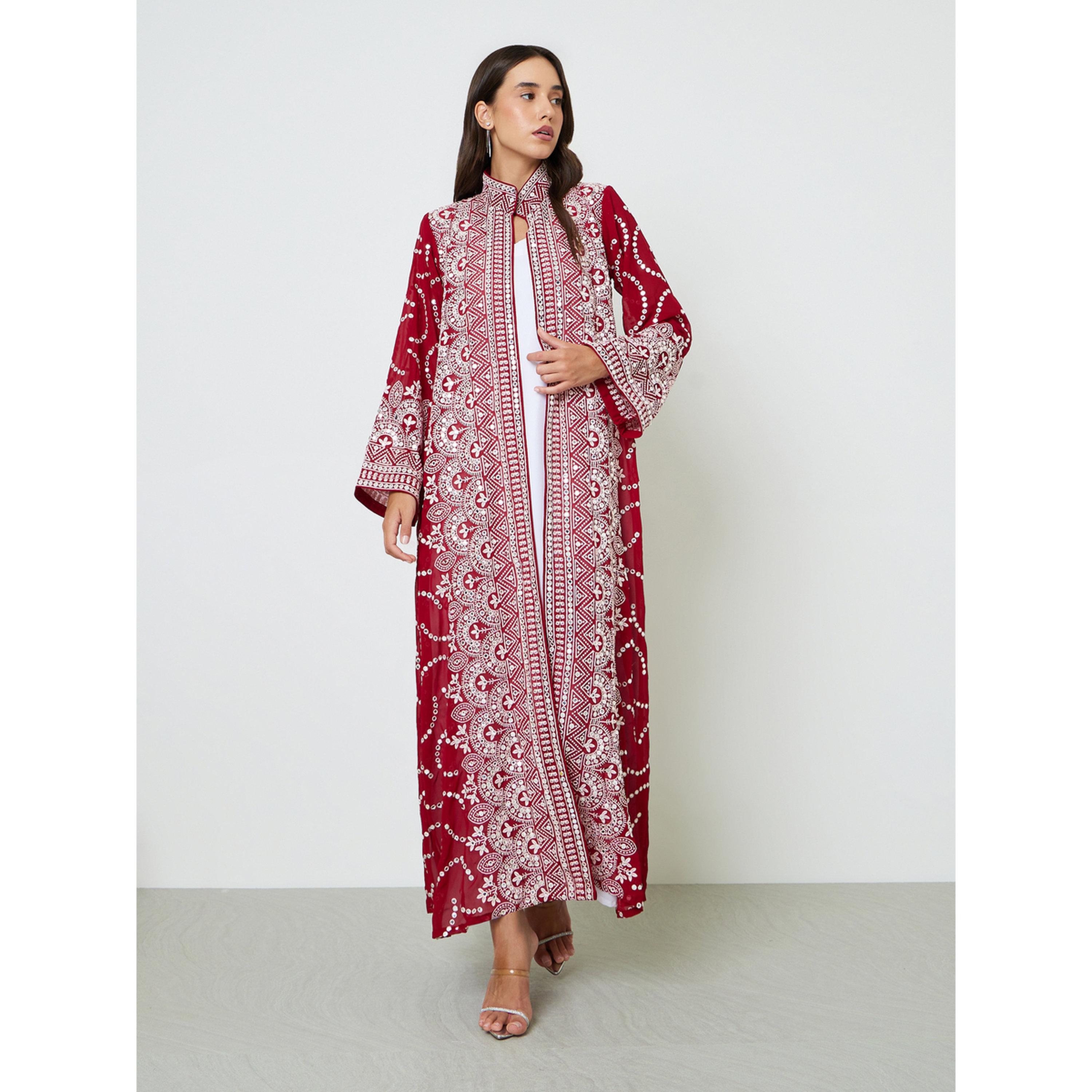 Maxim Creation X Styli Embroidered Jalabiya with Inner Dress and Belt-women-arabicclothing-jalabiyas-image-3