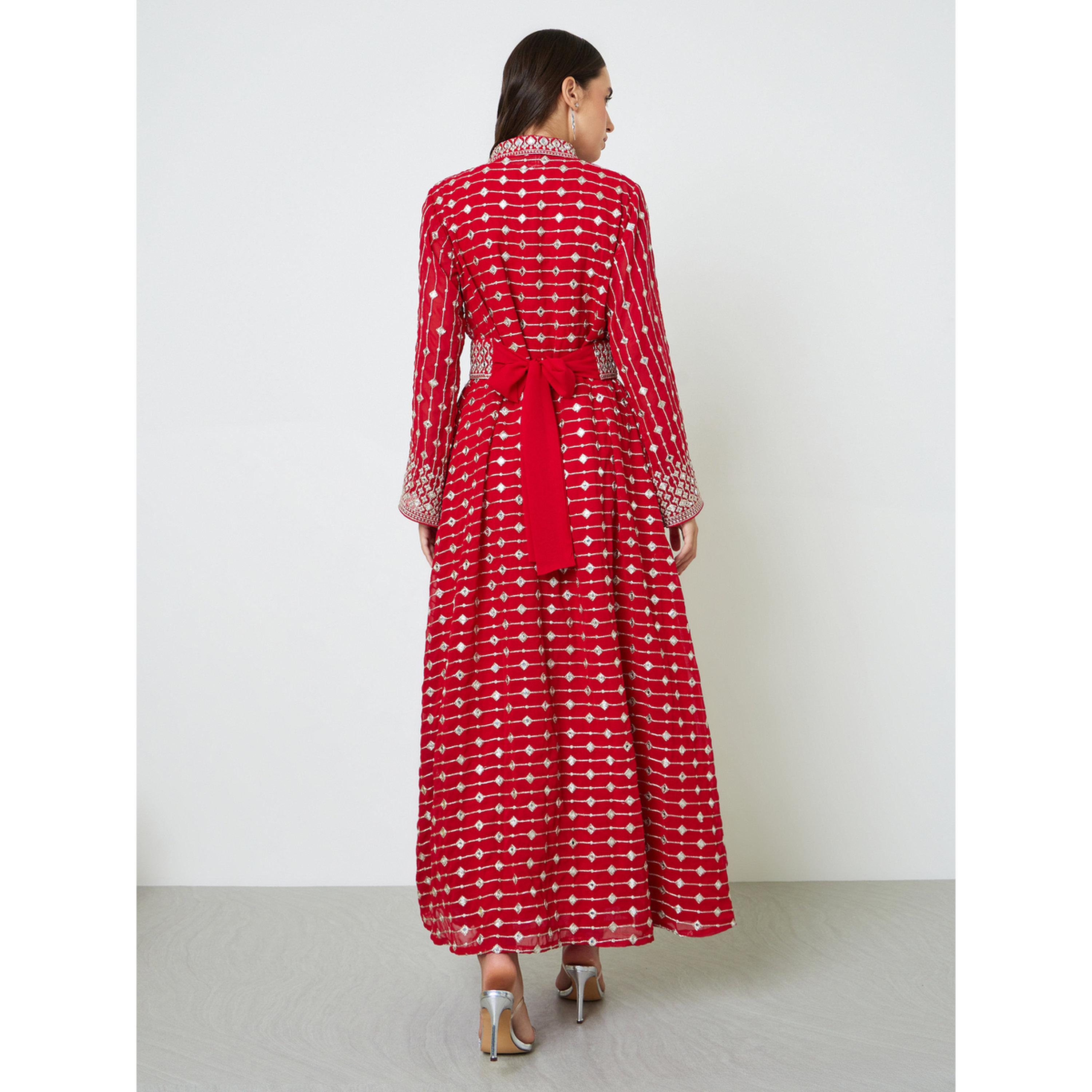 جلابية مطرزة مع فستان داخلي وحزام-women-arabicclothing-jalabiyas-image-5