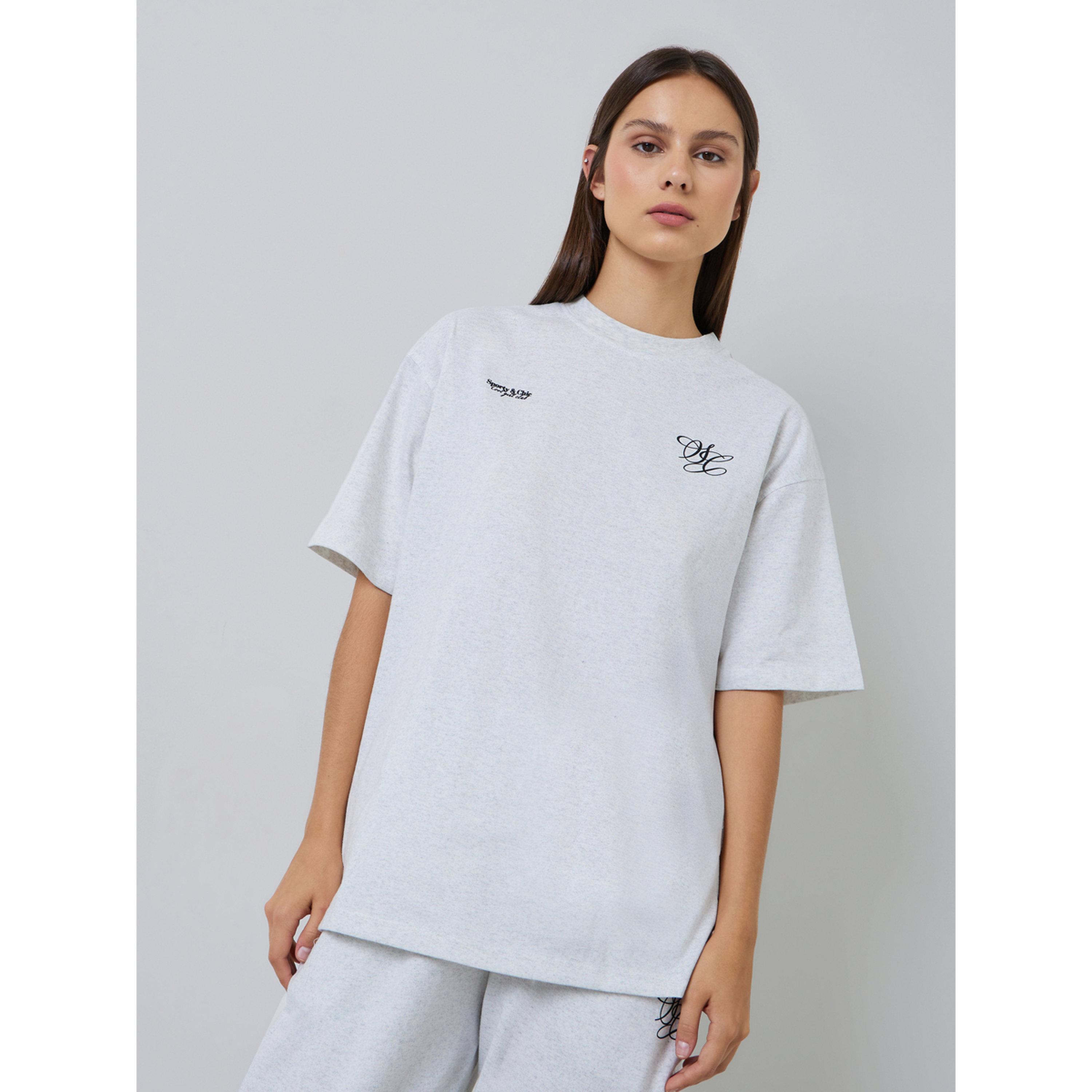 Styli Grey Printed Oversized T-Shirt-women-clothing-tshirts-image-1