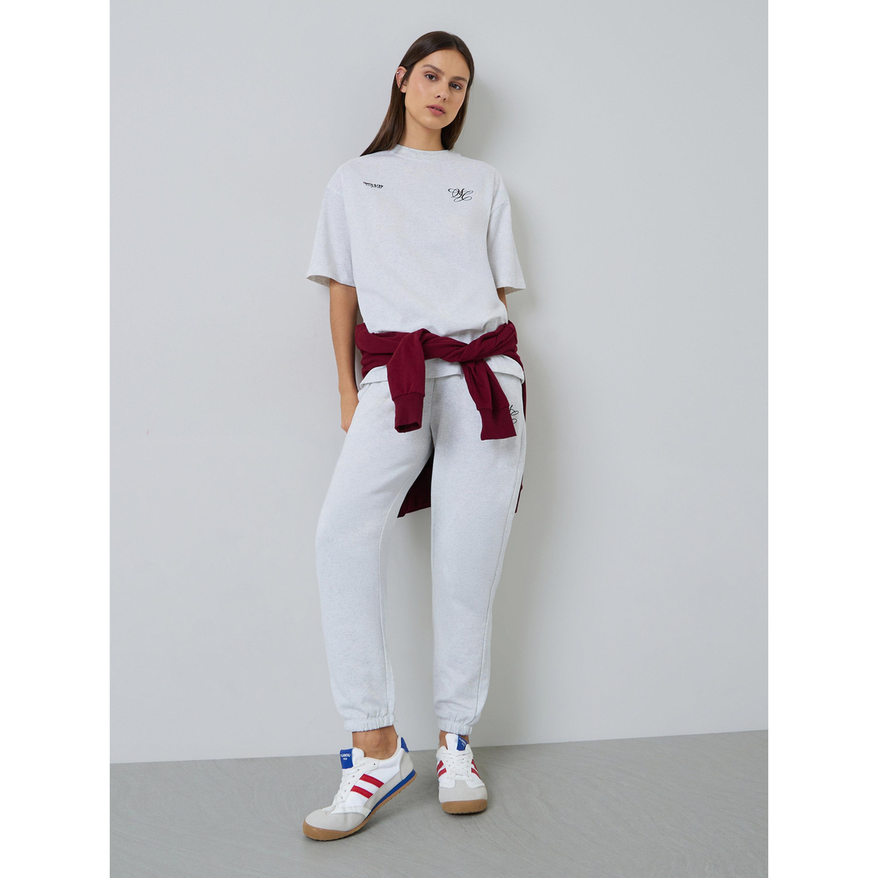 Styli Grey Printed Oversized T-Shirt-women-clothing-tshirts-image-2