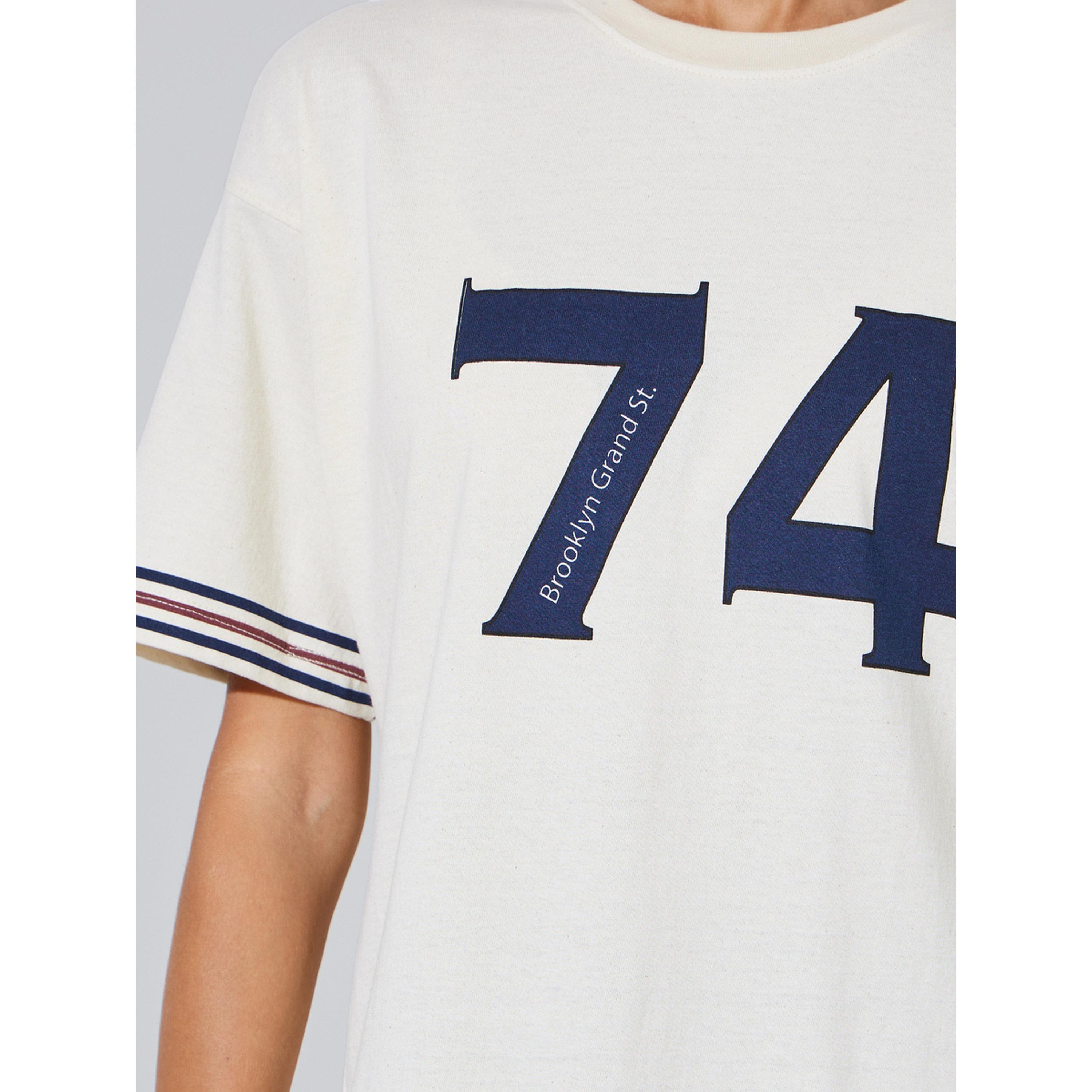 Styli Beige Graphic Print Oversized T-Shirt-women-clothing-tshirts-image-4
