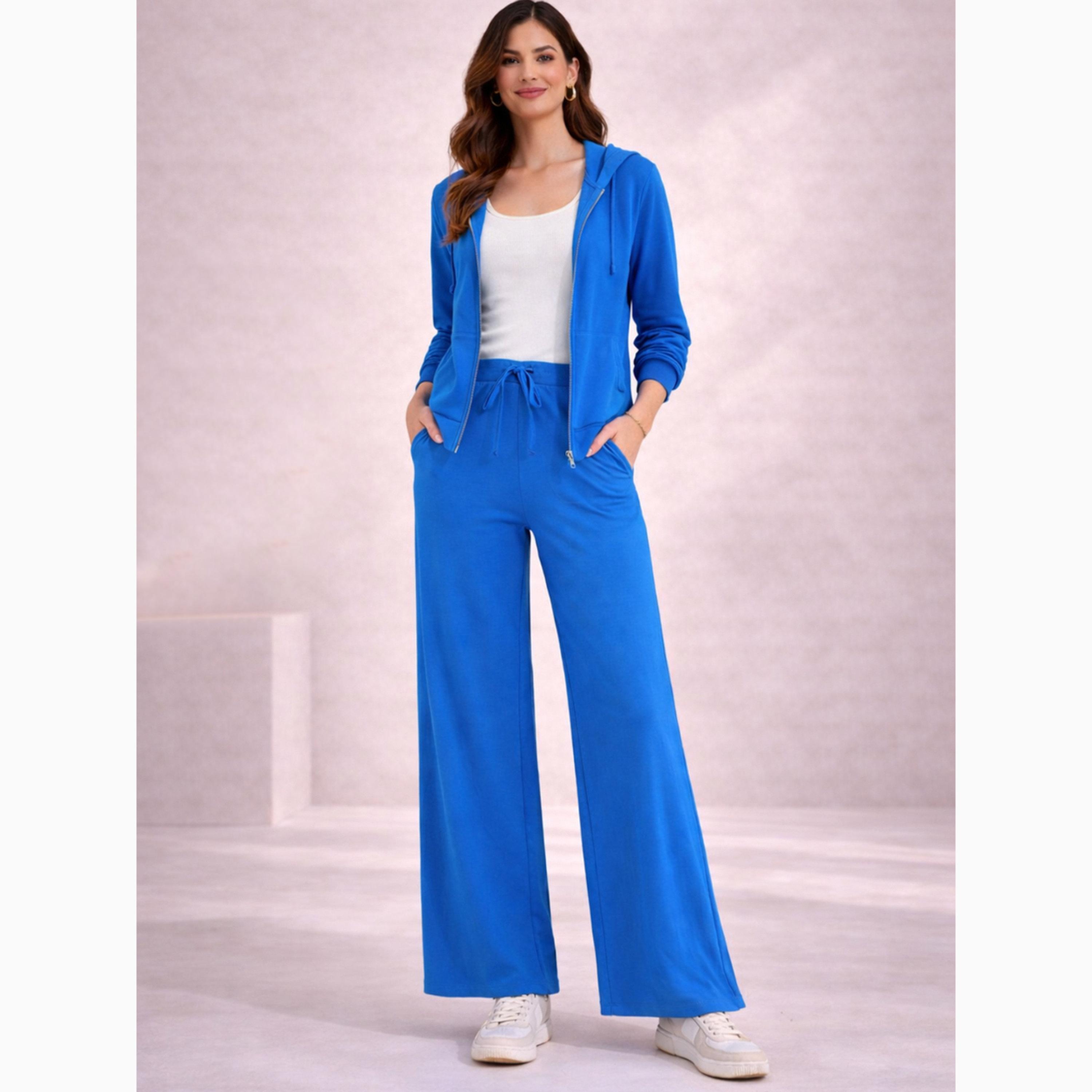 Take Two Blue Terry Wide Leg Pants-women-clothing-bottoms-joggers-image-2