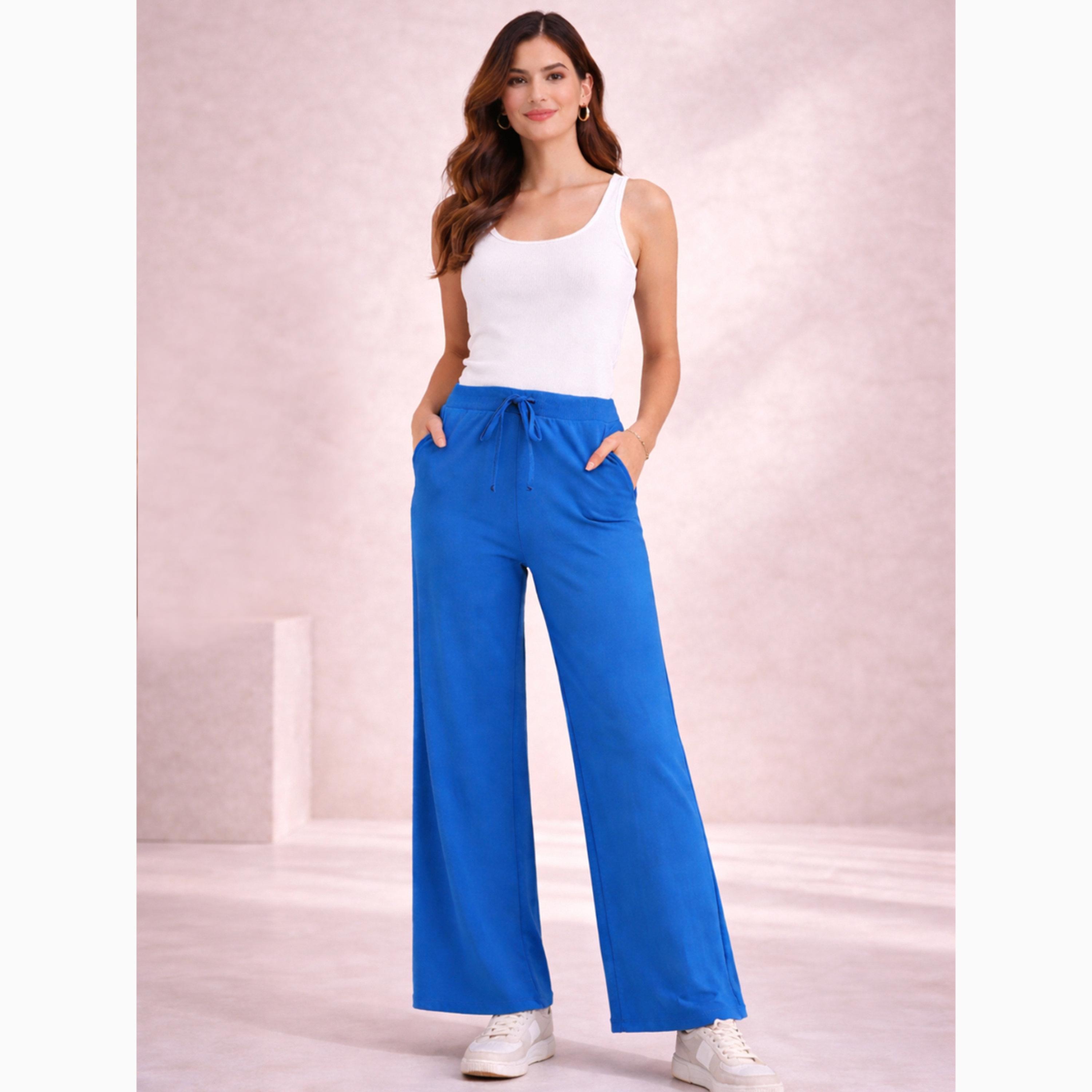 Take Two Blue Terry Wide Leg Pants-women-clothing-bottoms-joggers-image-5