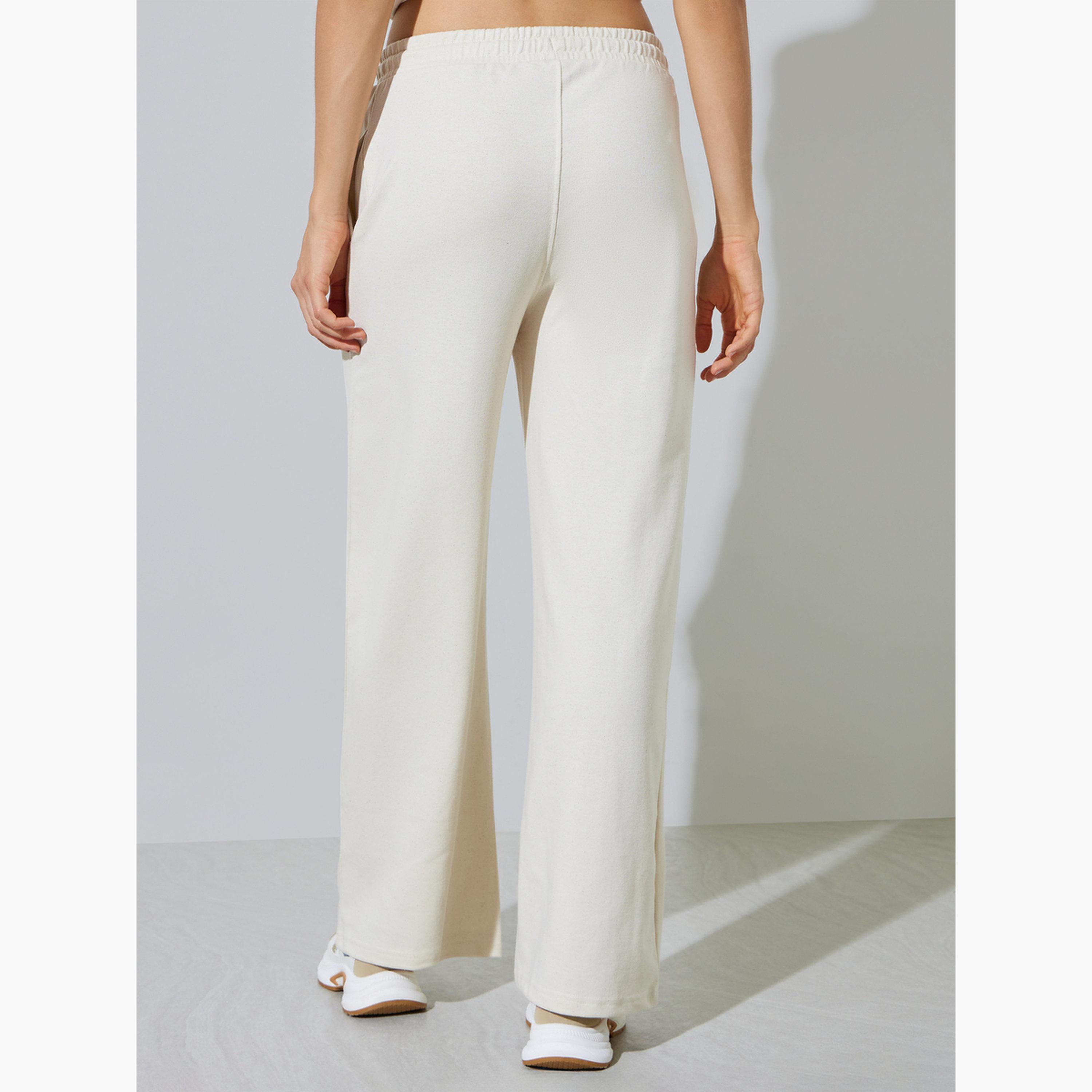 جوغر سادة بأرجل واسعة وأربطة-women-clothing-bottoms-joggers-image-4