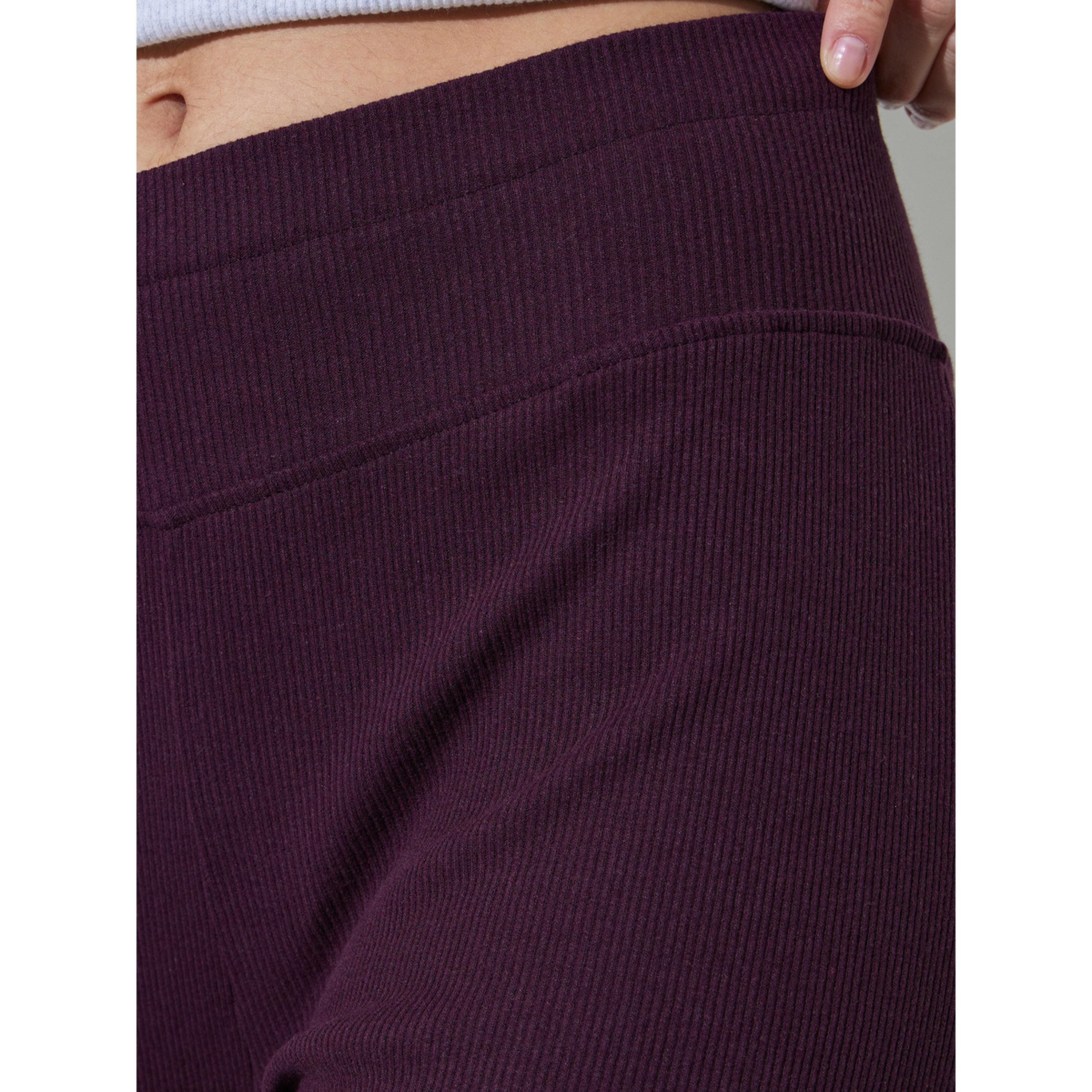ليقنز مضلع بحافة واسعة بتفاصيل بارزة الملمس-women-clothing-leggings-image-3