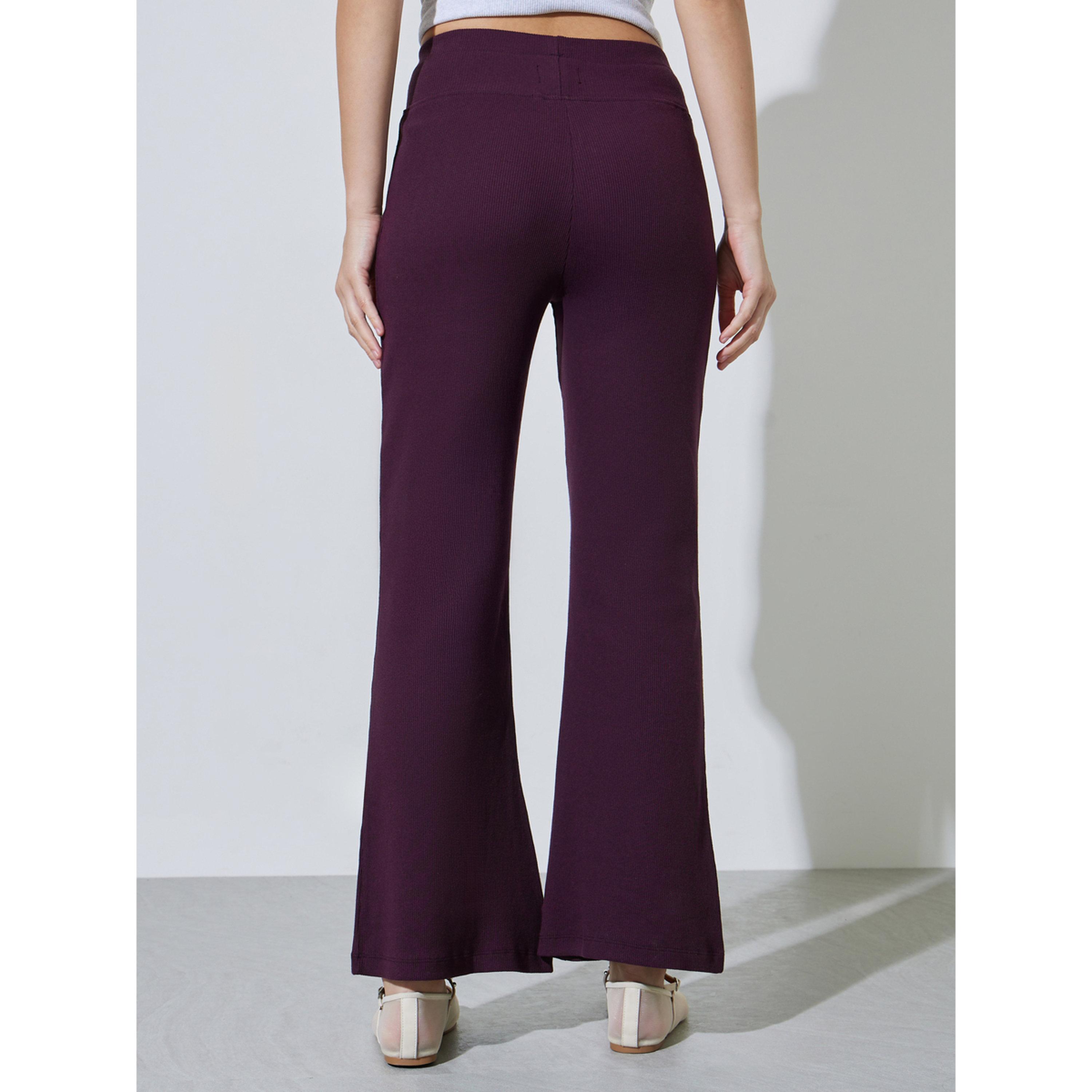 ليقنز مضلع بحافة واسعة بتفاصيل بارزة الملمس-women-clothing-leggings-image-4