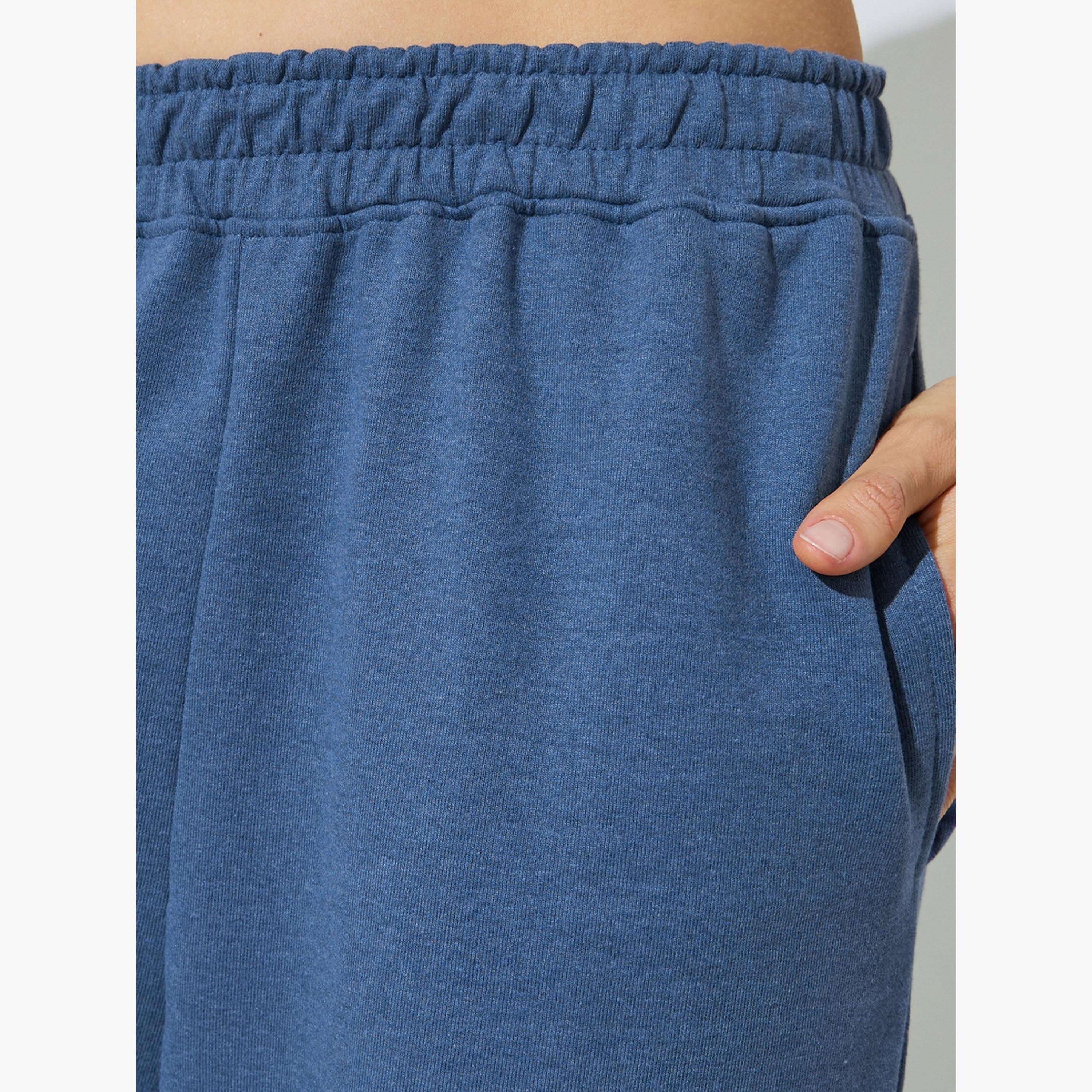 Styli Blue Wide Leg Joggers with Side Pocket-women-clothing-bottoms-joggers-image-3