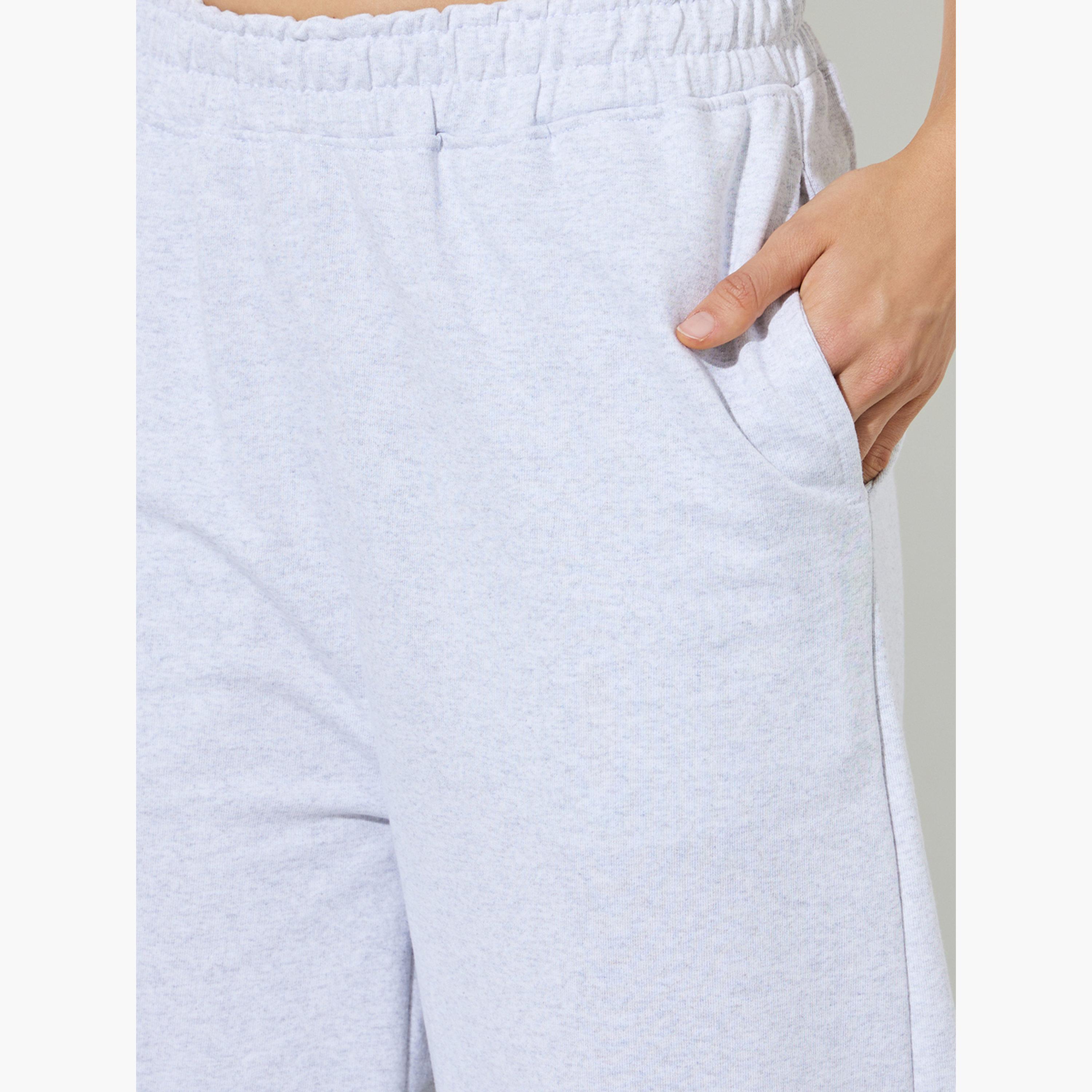 Styli Grey Barrel Fit Cotton Blend Joggers-women-clothing-bottoms-joggers-image-3