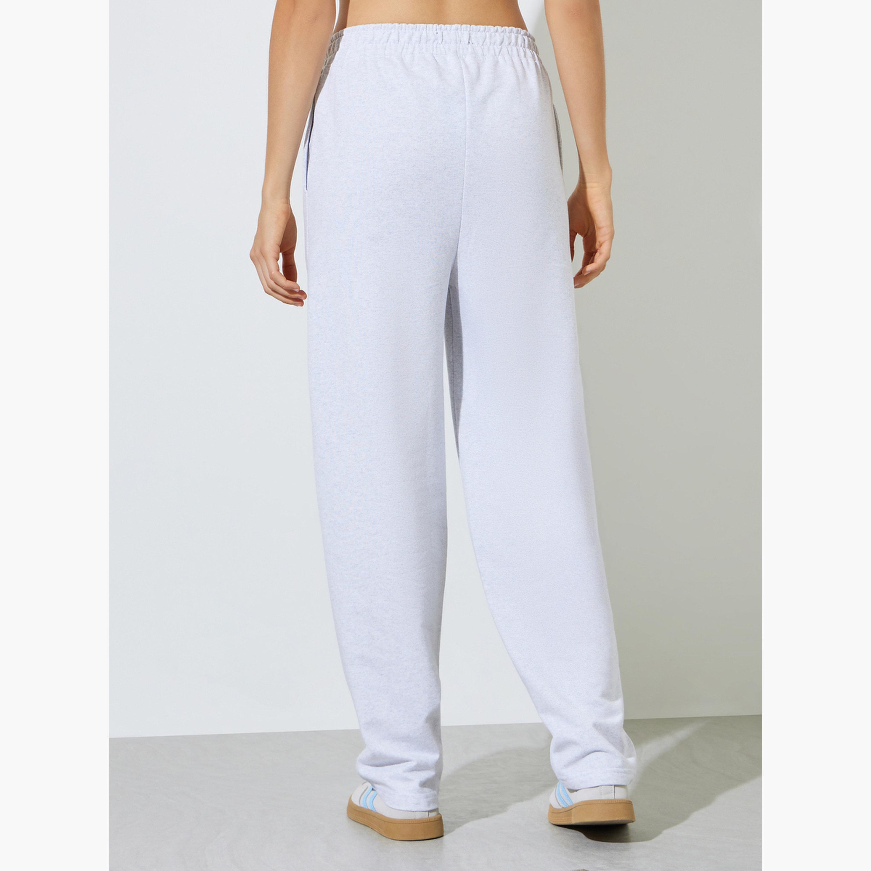 Styli Grey Barrel Fit Cotton Blend Joggers-women-clothing-bottoms-joggers-image-4