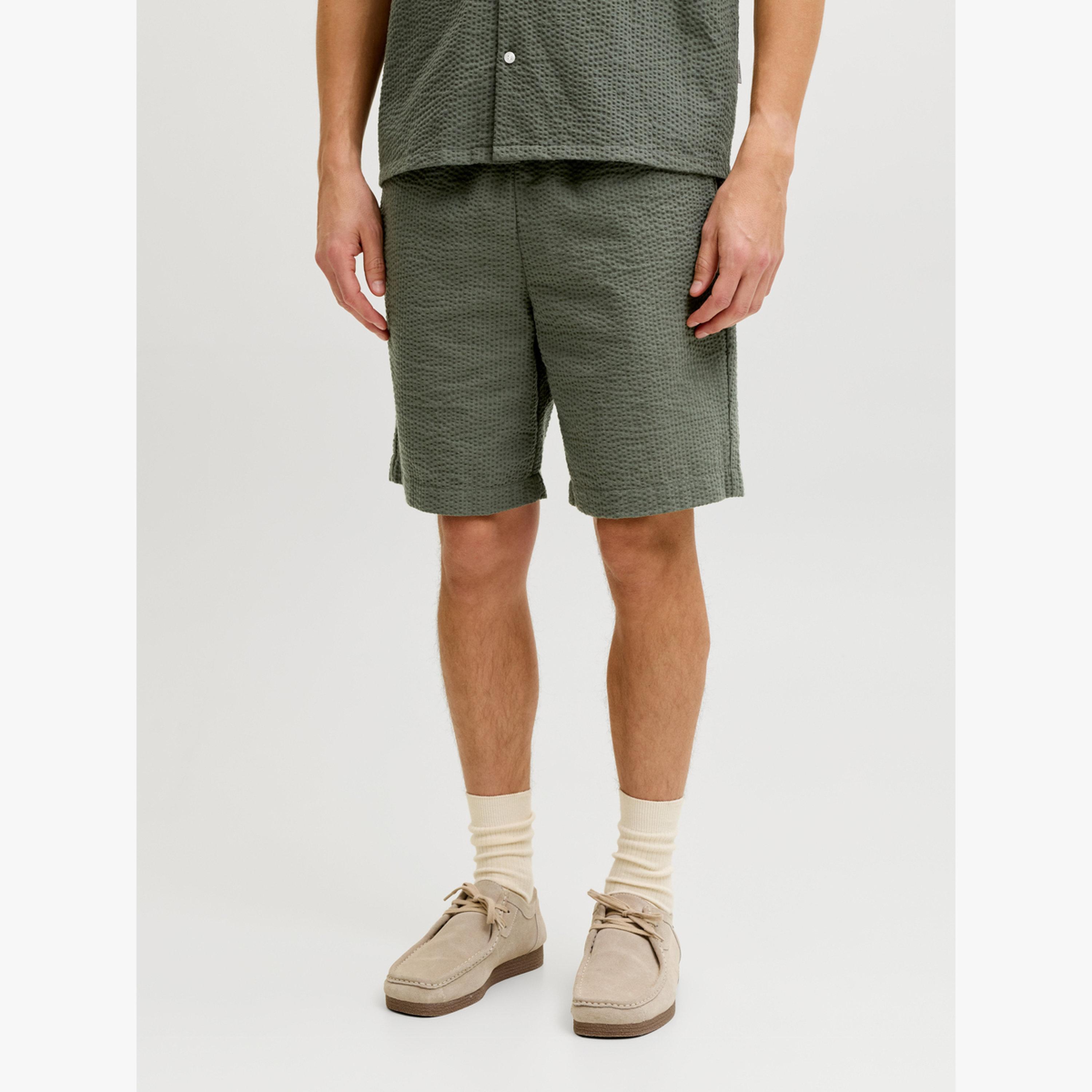 REBEL Green Seersucker Shorts-men-clothing-swimandbeach-shorts-image-1