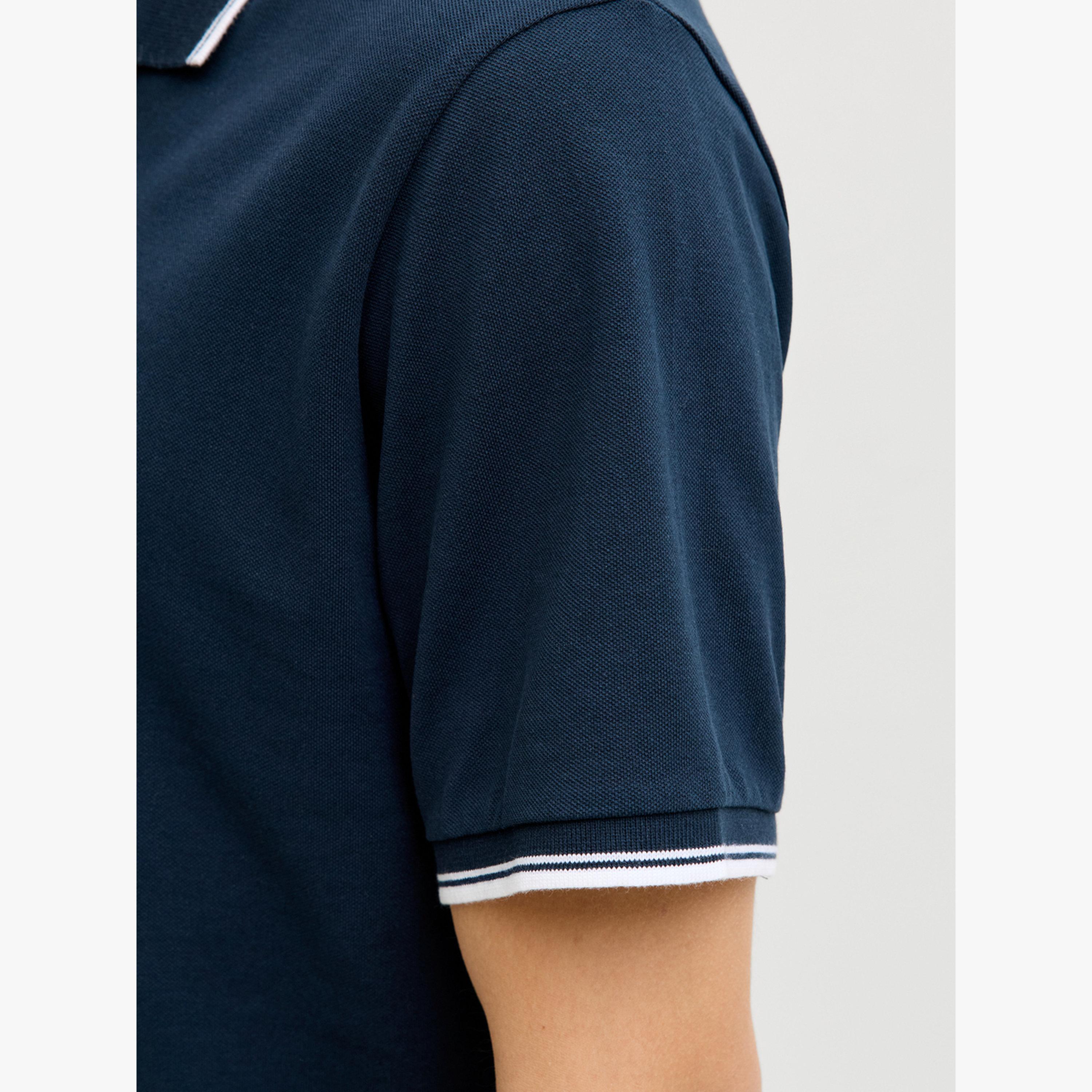 REBEL Navy Blue Tipping Detail Casual Polo-men-clothing-tshirtsandpolos-polos-image-6