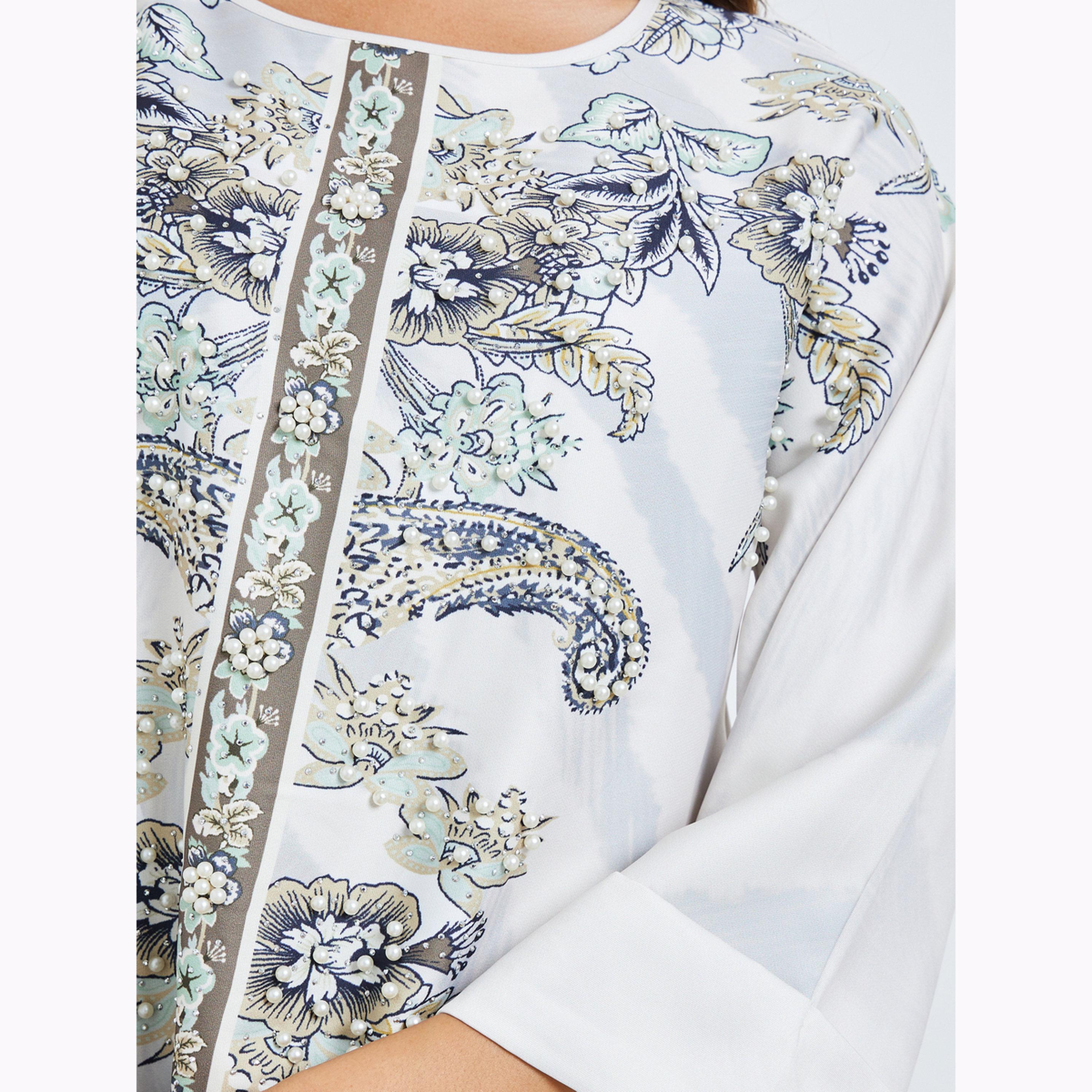 Styli Printed Rhinestone Embellished A-Line Jalabiya-women-arabicclothing-jalabiyas-image-5