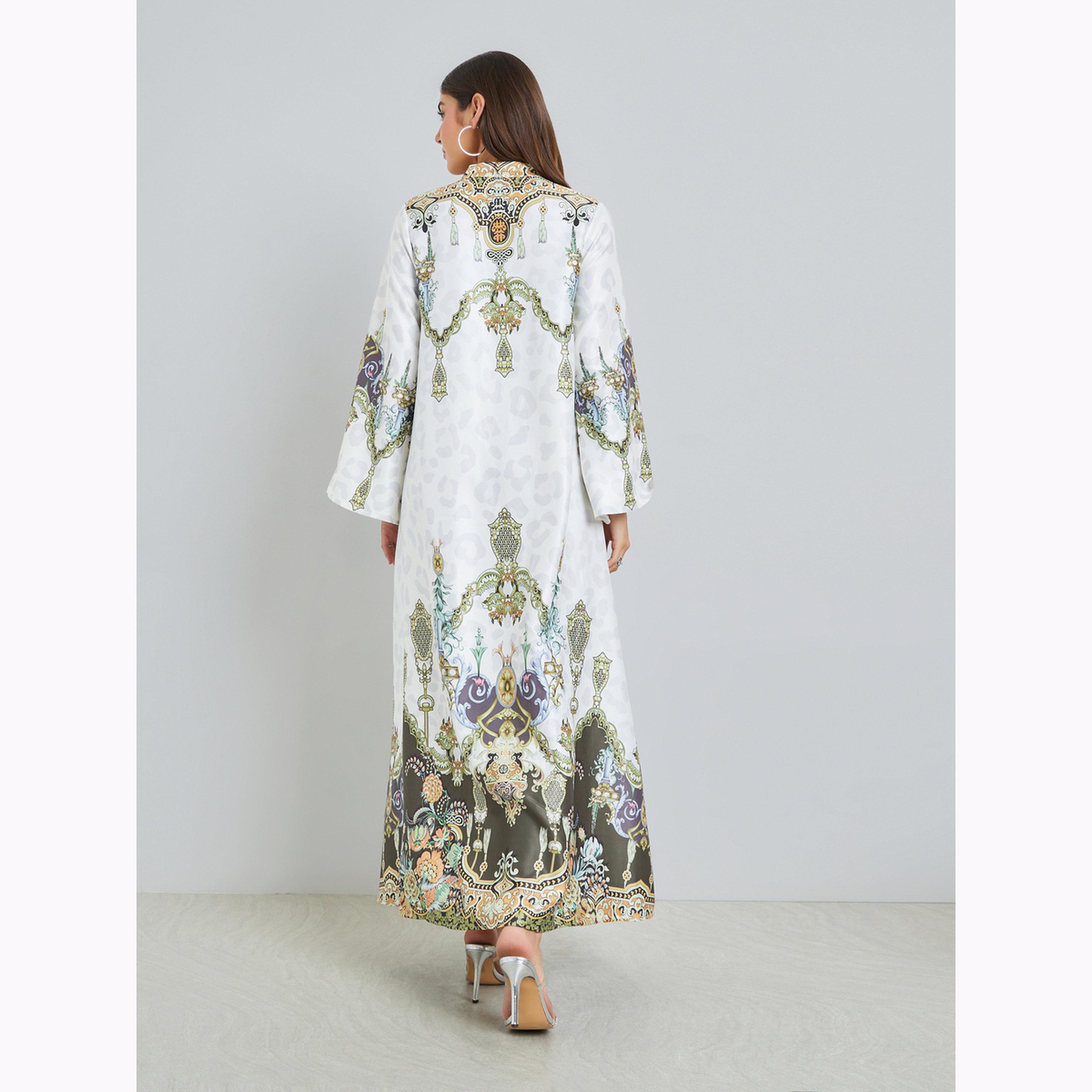 جلابية بأكمام جرس ومزينة بأحجار الراين ومطبعة-women-arabicclothing-jalabiyas-image-4