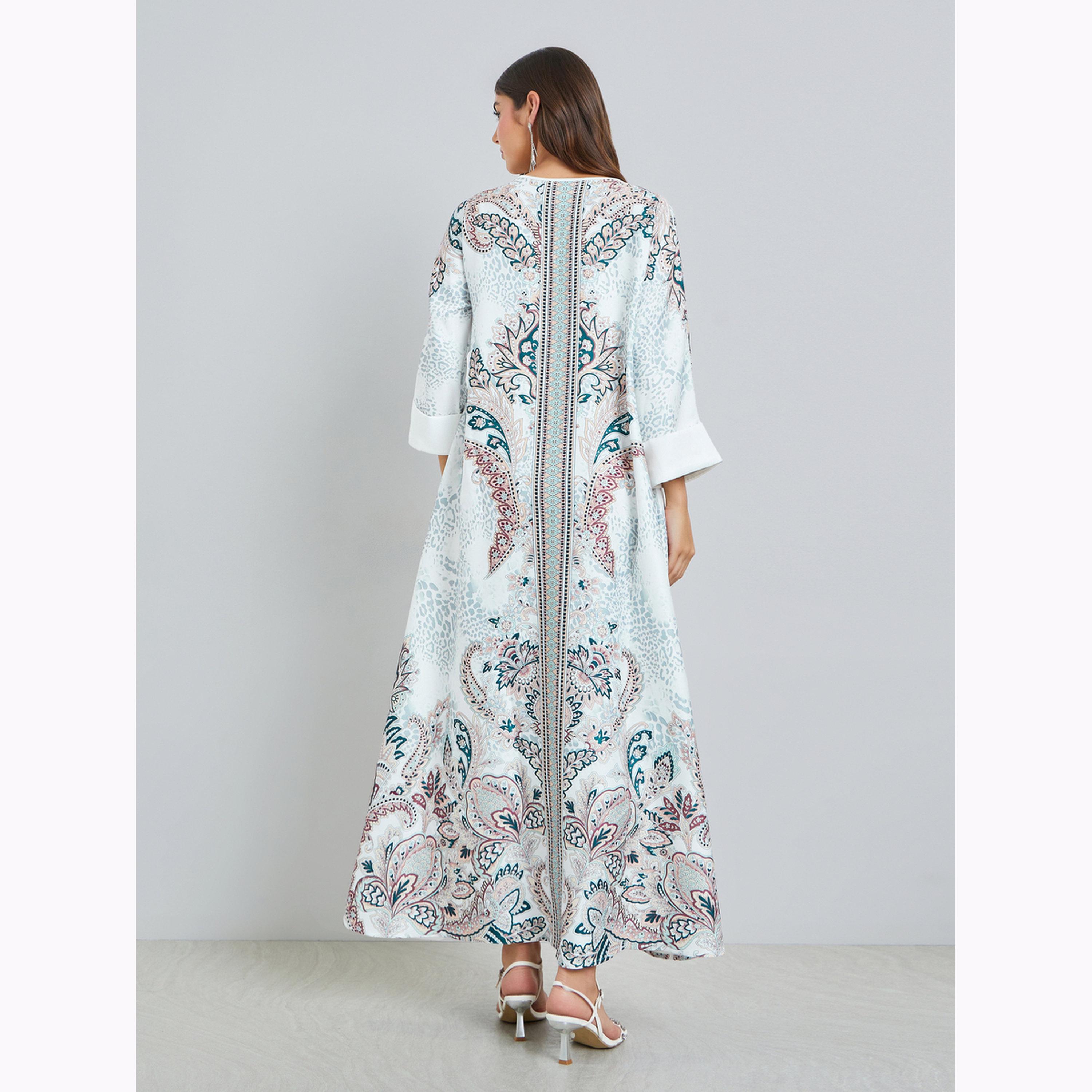 جلابية بحافة واسعة ومزينة بأحجار الراين ومطبعة-women-arabicclothing-jalabiyas-image-4