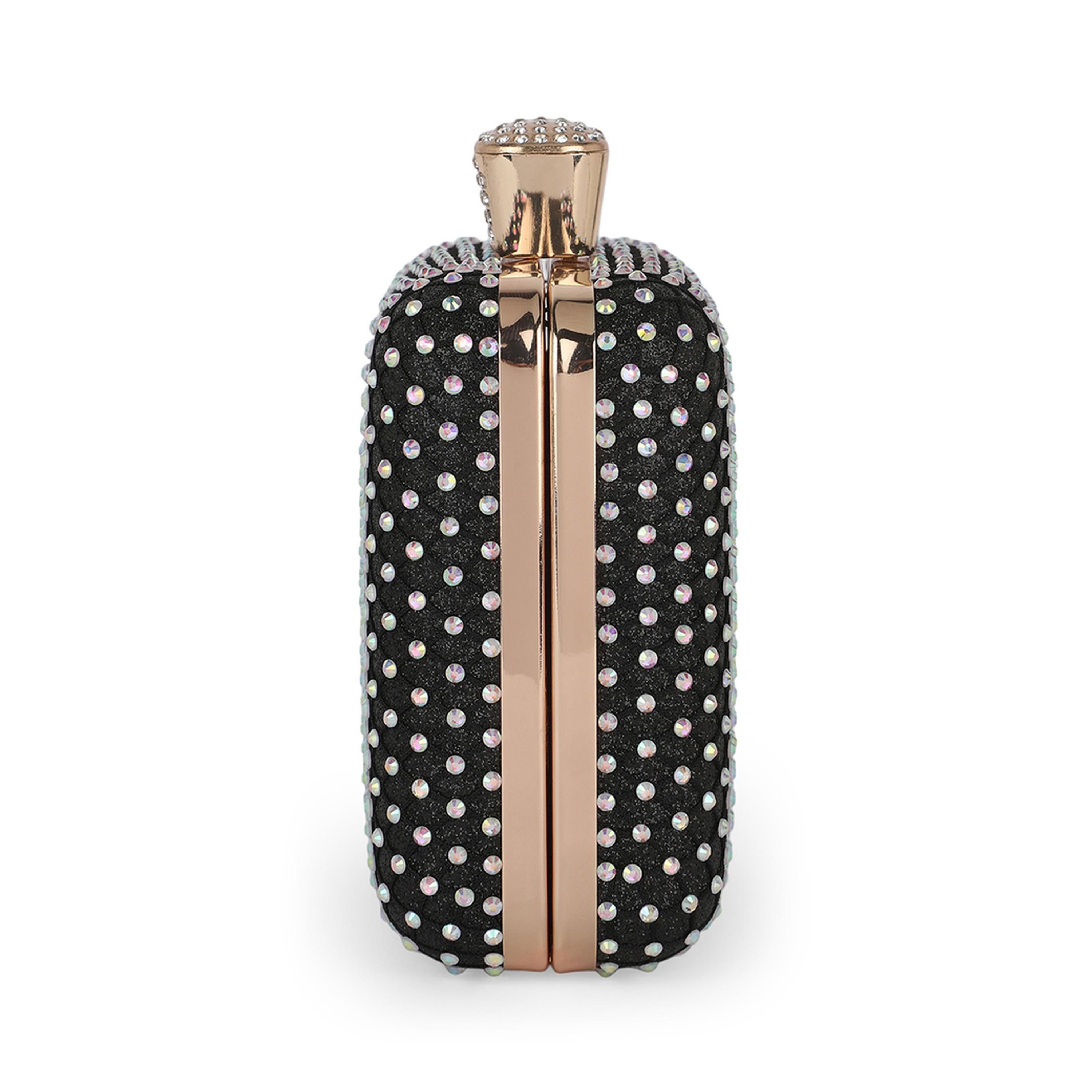 Globus X Styli Black Embellished Square Clutch-women-bagsandwallets-handbags-image-4
