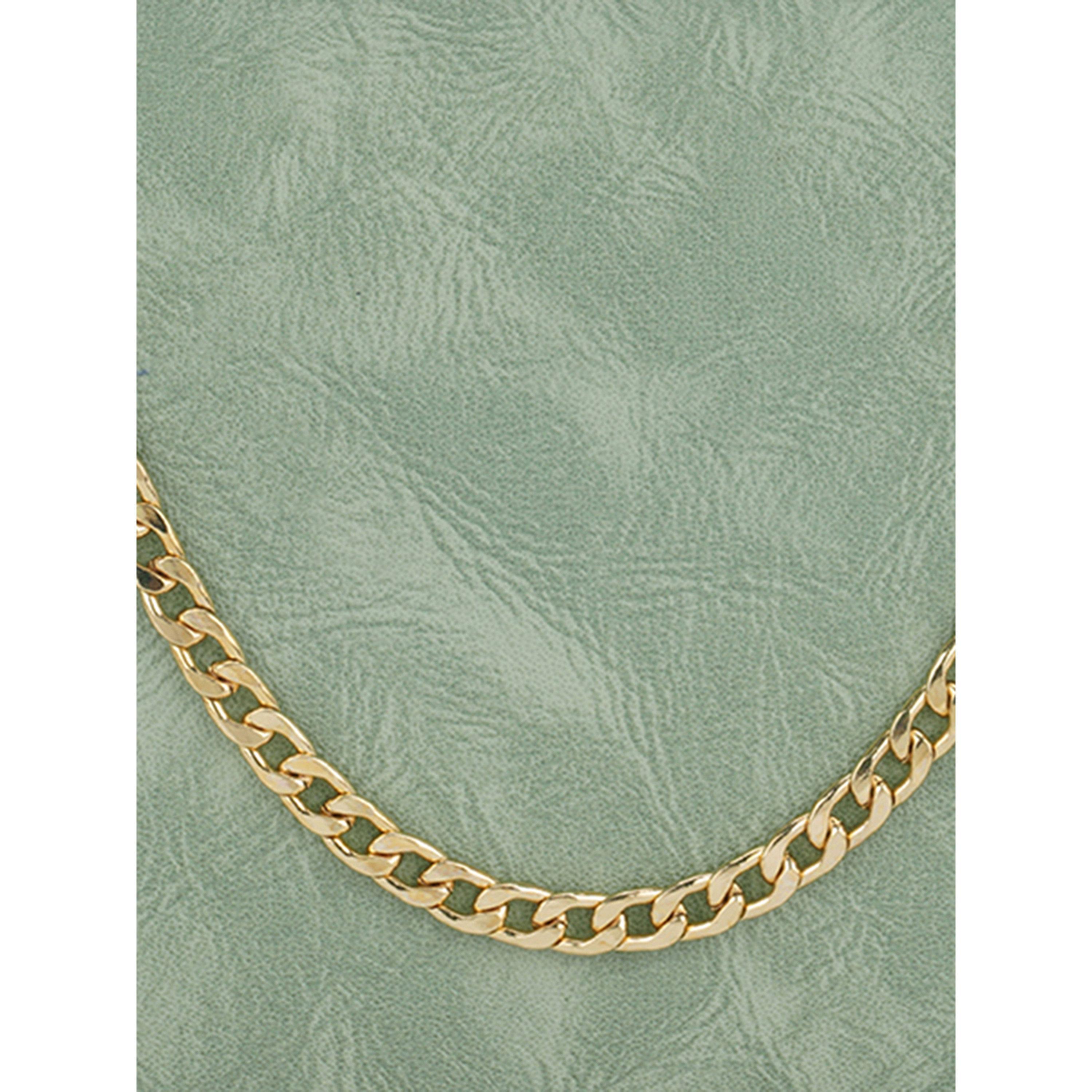 شنطة كلتش خضراء بارزة الملمس بحزام سلسلة قابل للفصل-women-bagsandwallets-handbags-image-6