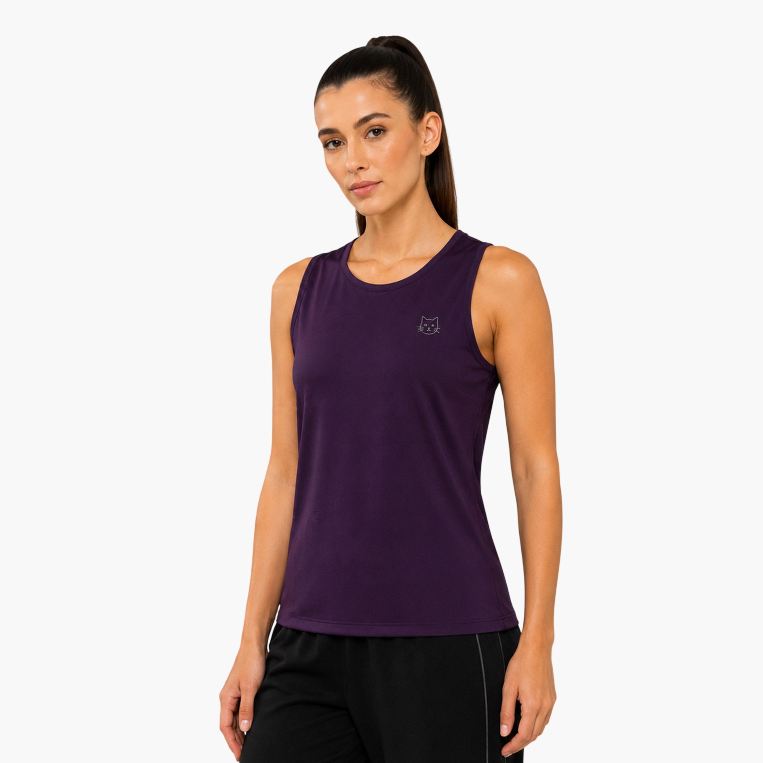 بلوزة رياضية بدون أكمام سادة-sports-women-clothing-tshirtsandvests-image-3