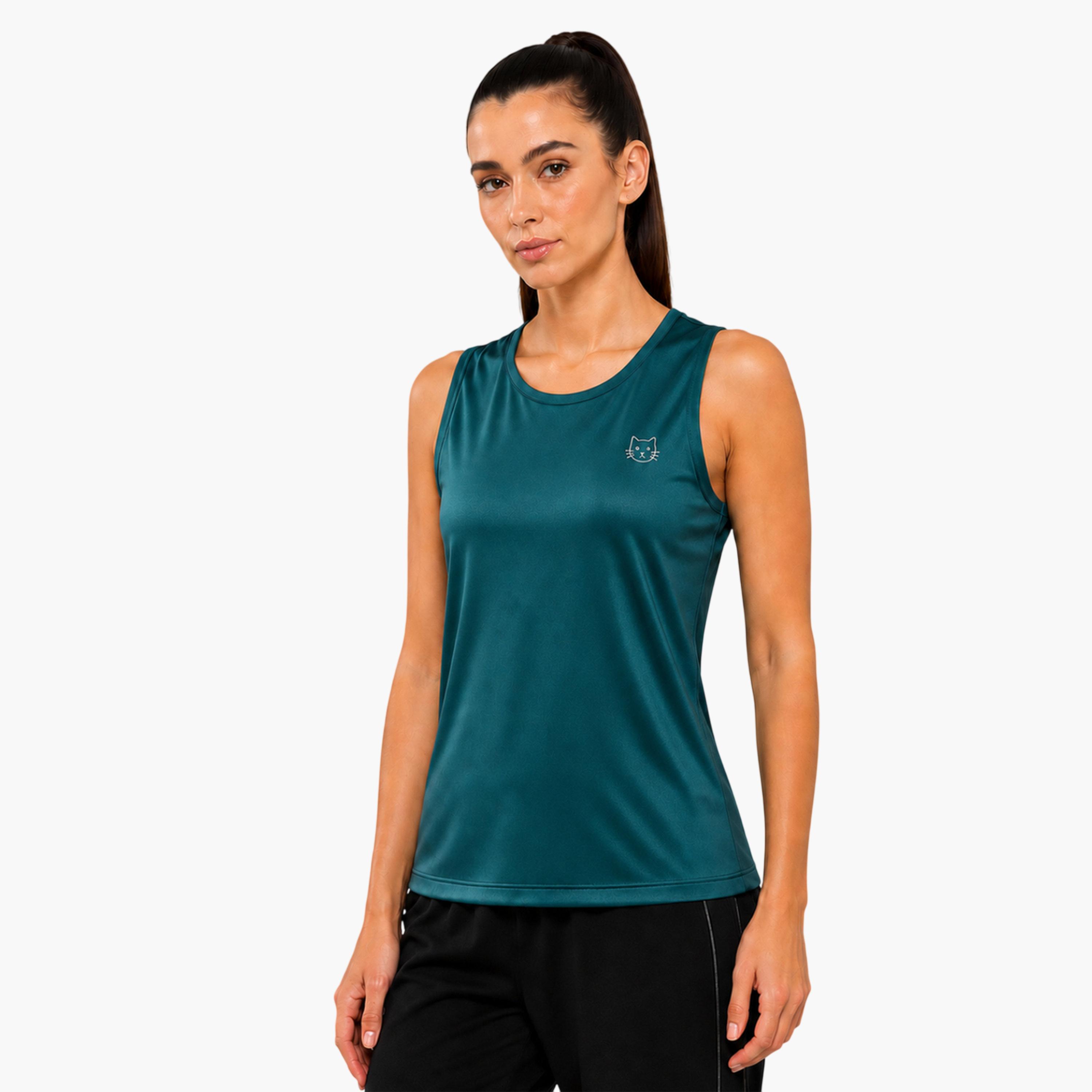 بلوزة رياضية بدون أكمام سادة-sports-women-clothing-tshirtsandvests-image-1