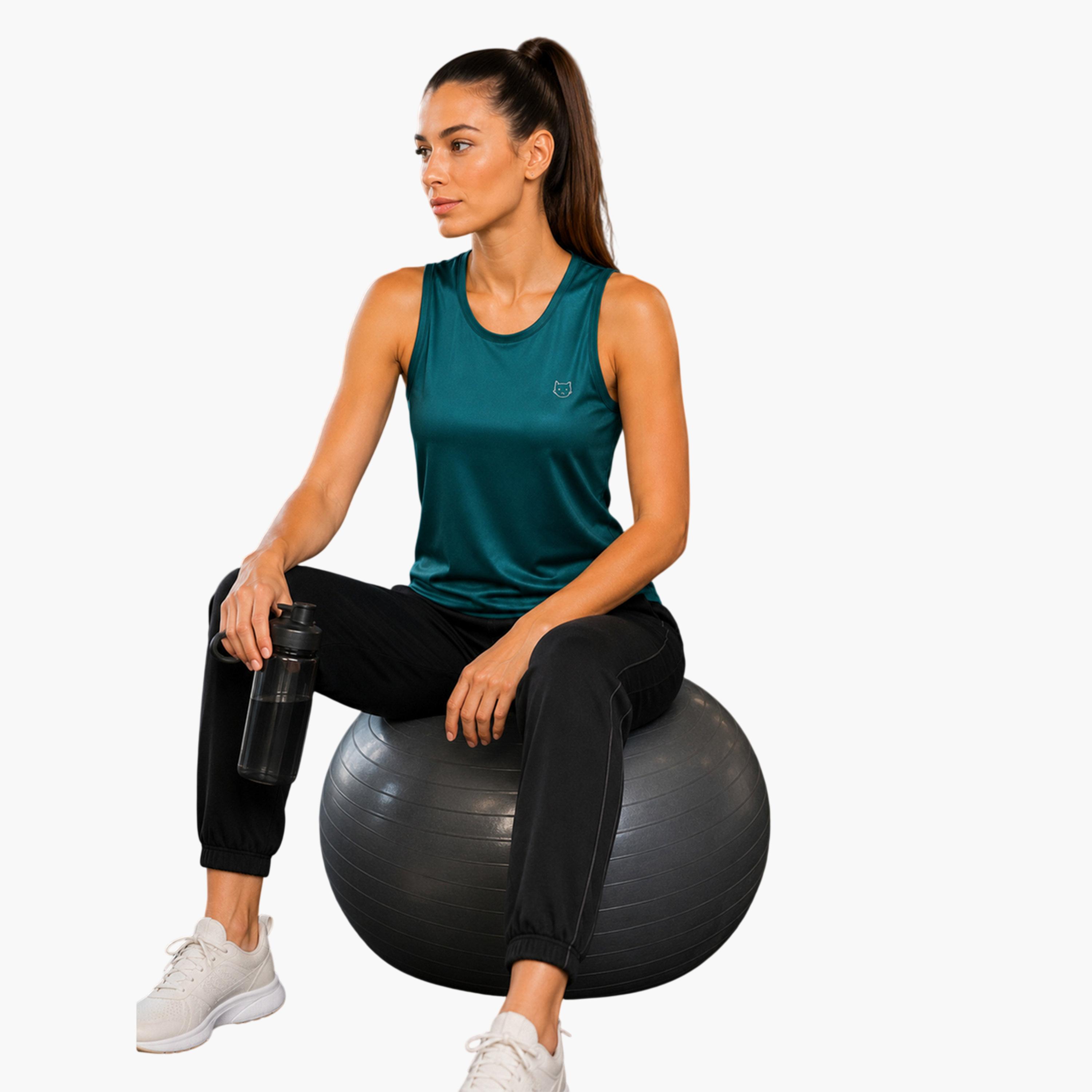 بلوزة رياضية بدون أكمام سادة-sports-women-clothing-tshirtsandvests-image-2