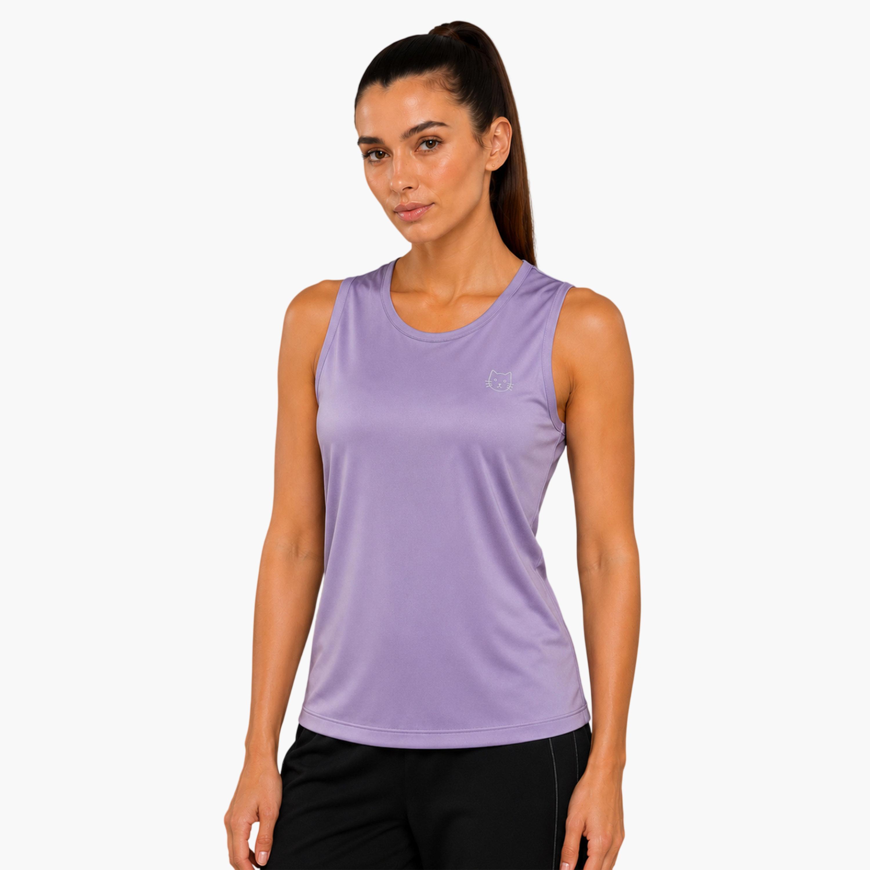 بلوزة رياضية بدون أكمام سادة-sports-women-clothing-tshirtsandvests-image-1