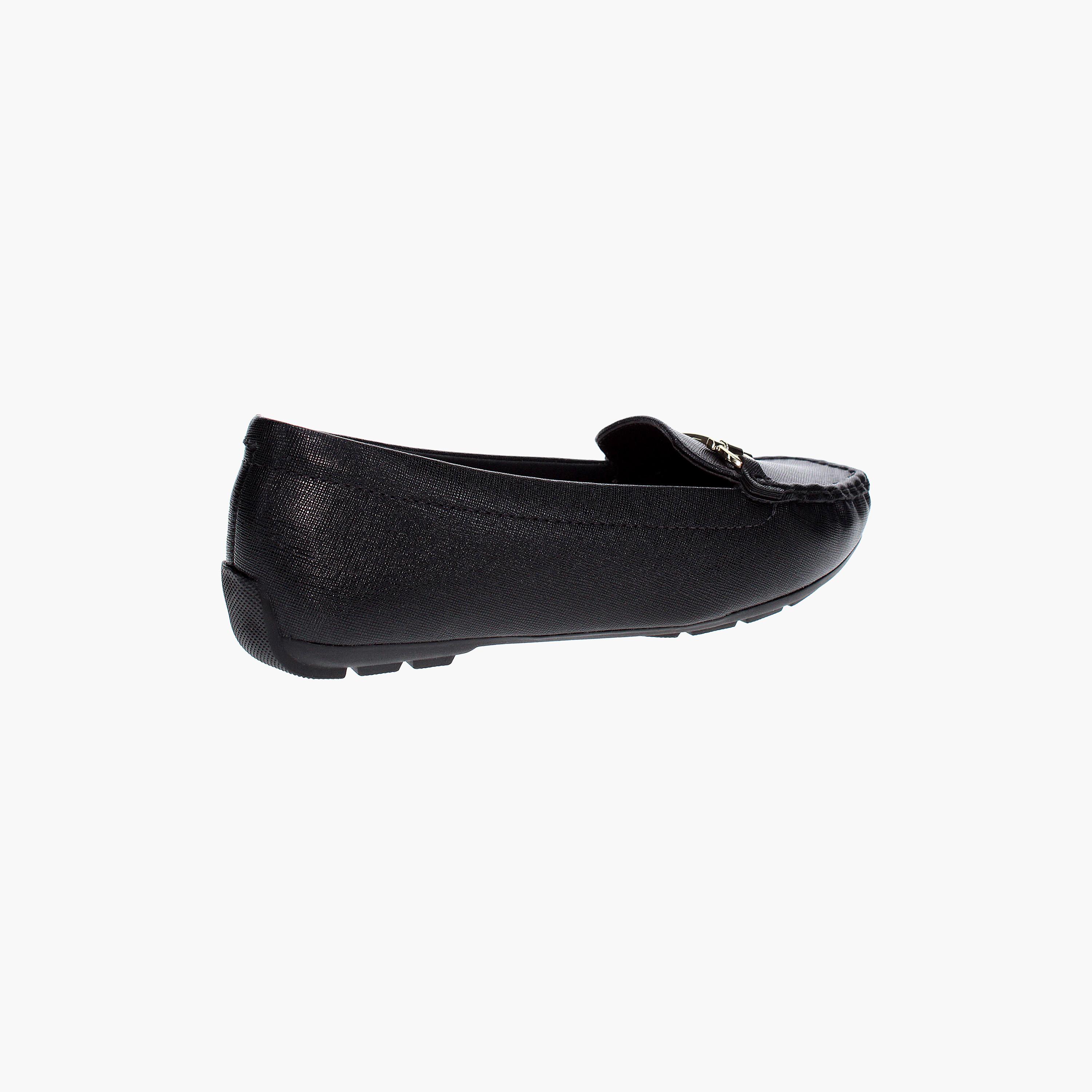 Modare by Geoomnii Women's Horsebit Loafers with Golden Buckle Detail | 7035-641-26256      -women-shoes-loafersandmoccasins-image-2