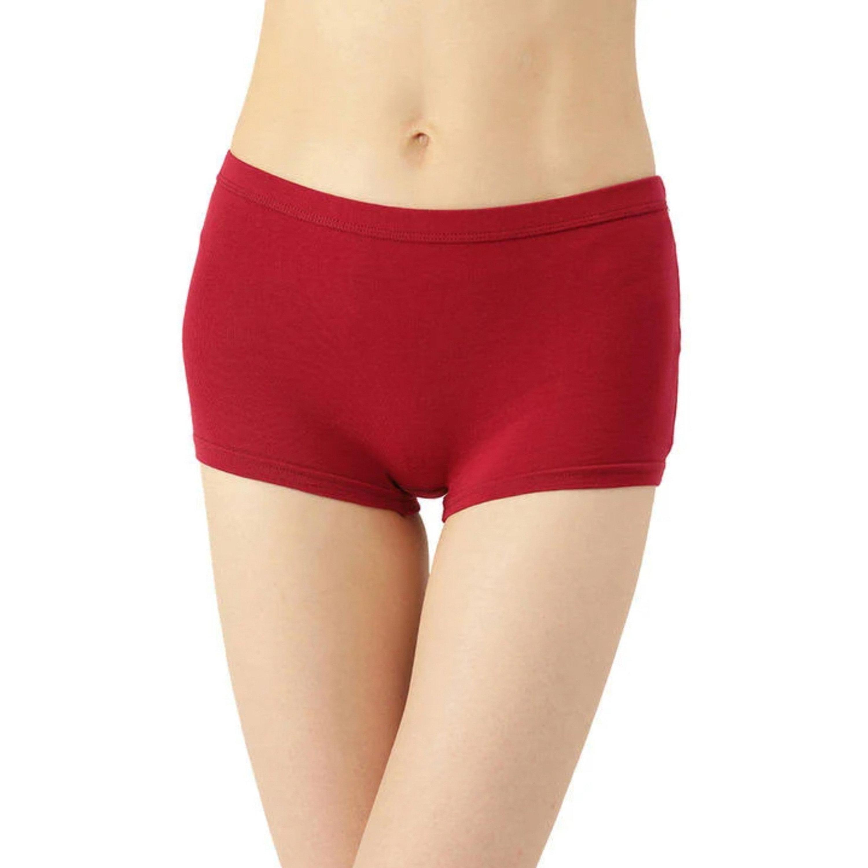 طقم من 3 سراويل داخلية بوي شورت سادة-women-clothing-lingerie-panties-image-2