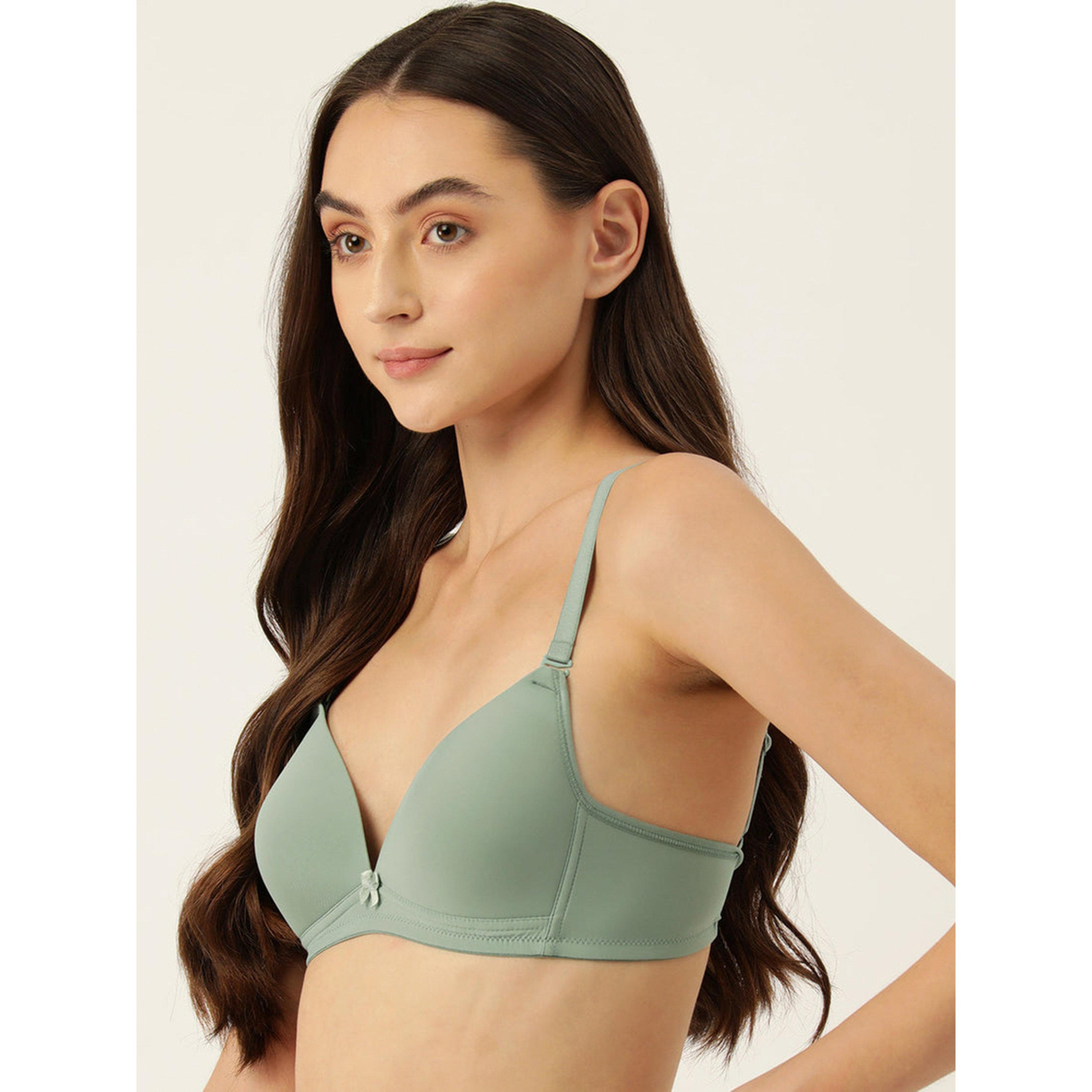 حمالة صدر للاستخدام اليومي بمبطنة خفيفة أخضر-women-clothing-lingerie-bras-image-3