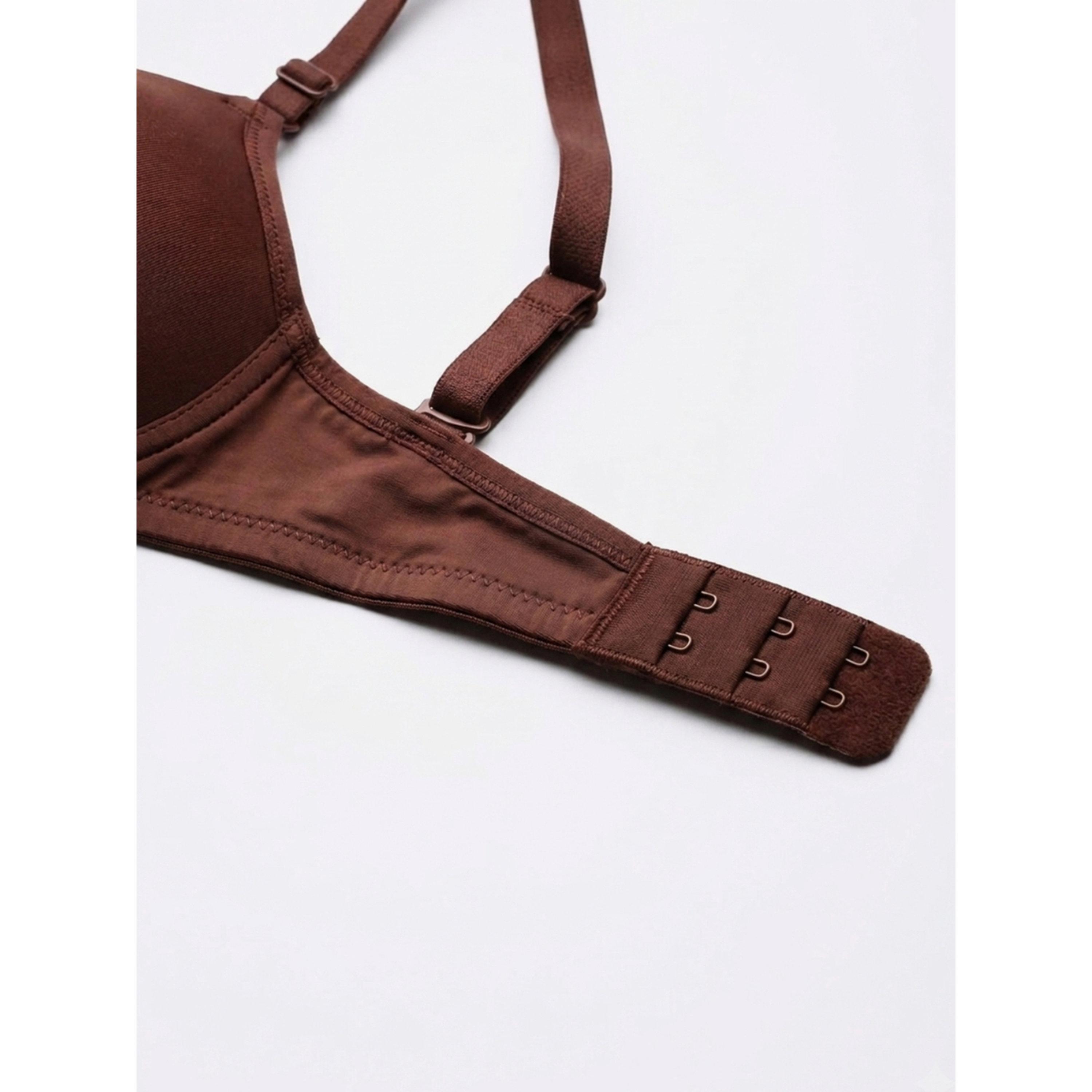 حمالة صدر للاستخدام اليومي بمبطنة خفيفة بني-women-clothing-lingerie-bras-image-4