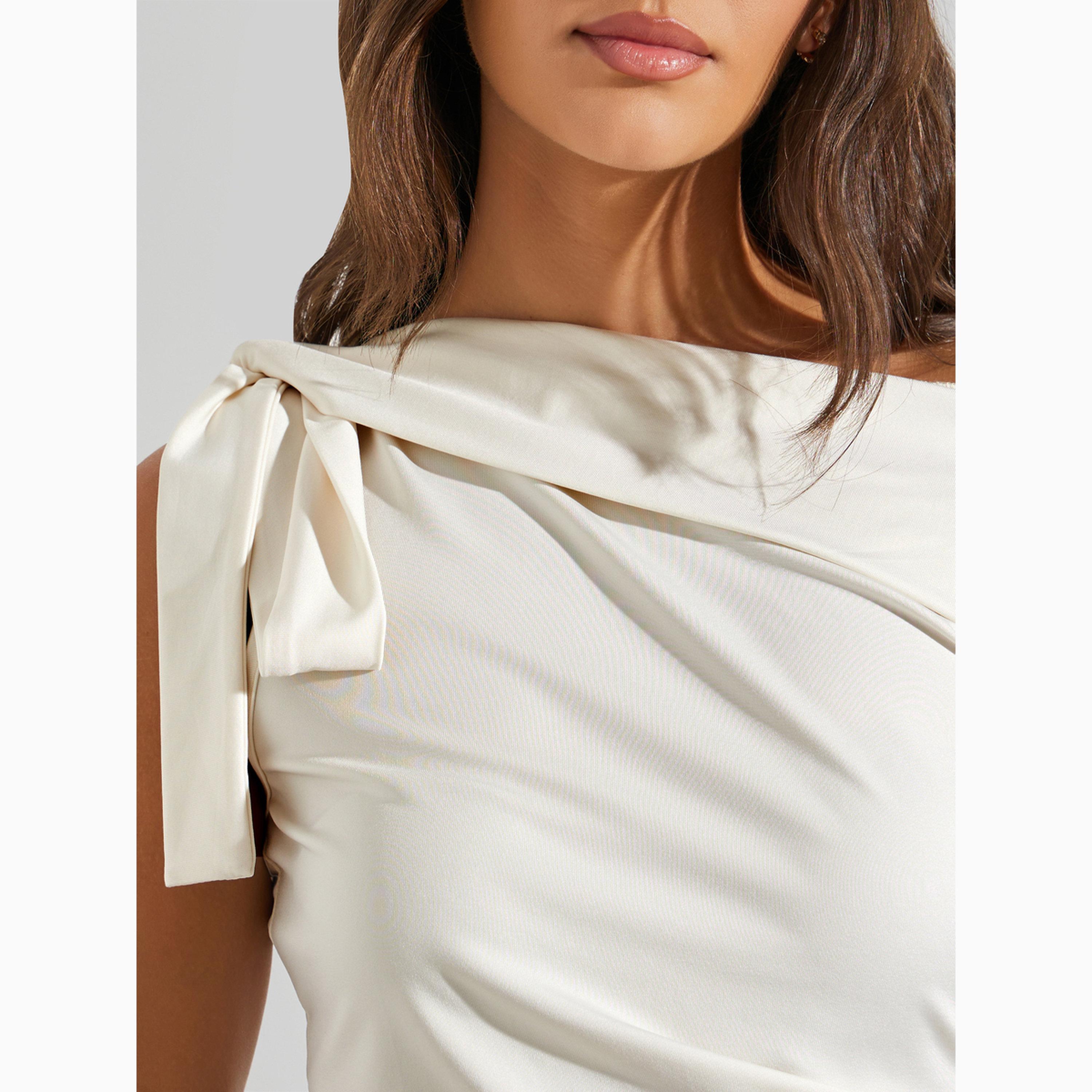 Styli Cream Asymmetric Neck Sleeveless Knit Top-women-clothing-shirtsandblouses-blouses-image-5