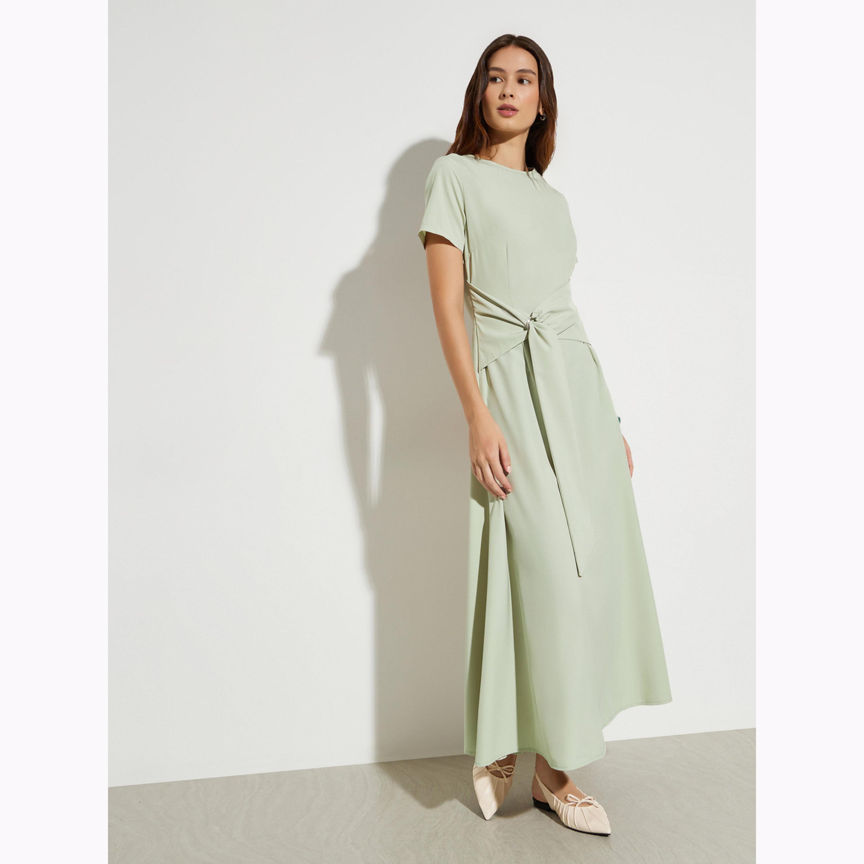 فستان طويل بتفاصيل رباط-women-clothing-dresses-image-3