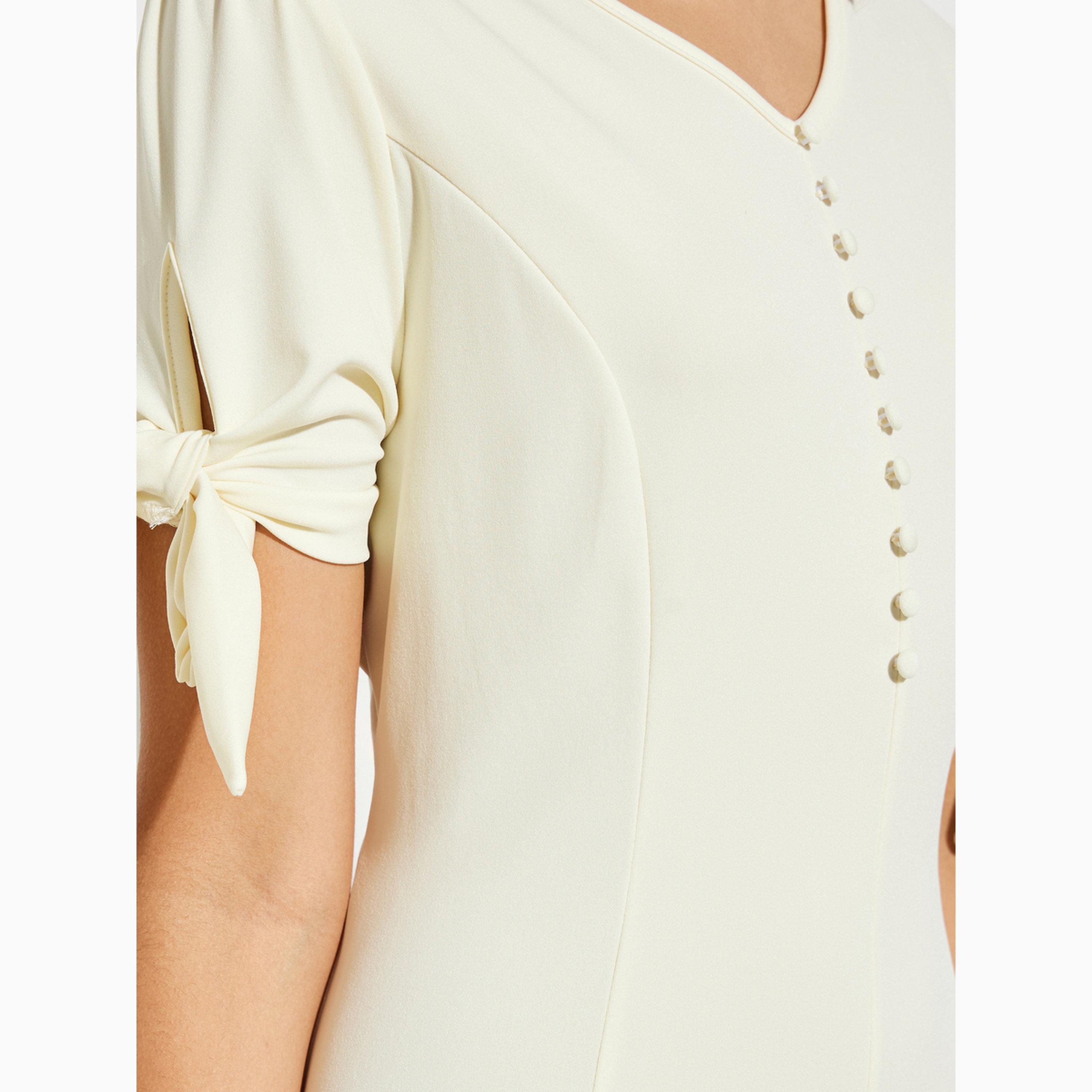 فستان طويل سادة بأكمام ربط-women-clothing-dresses-image-5