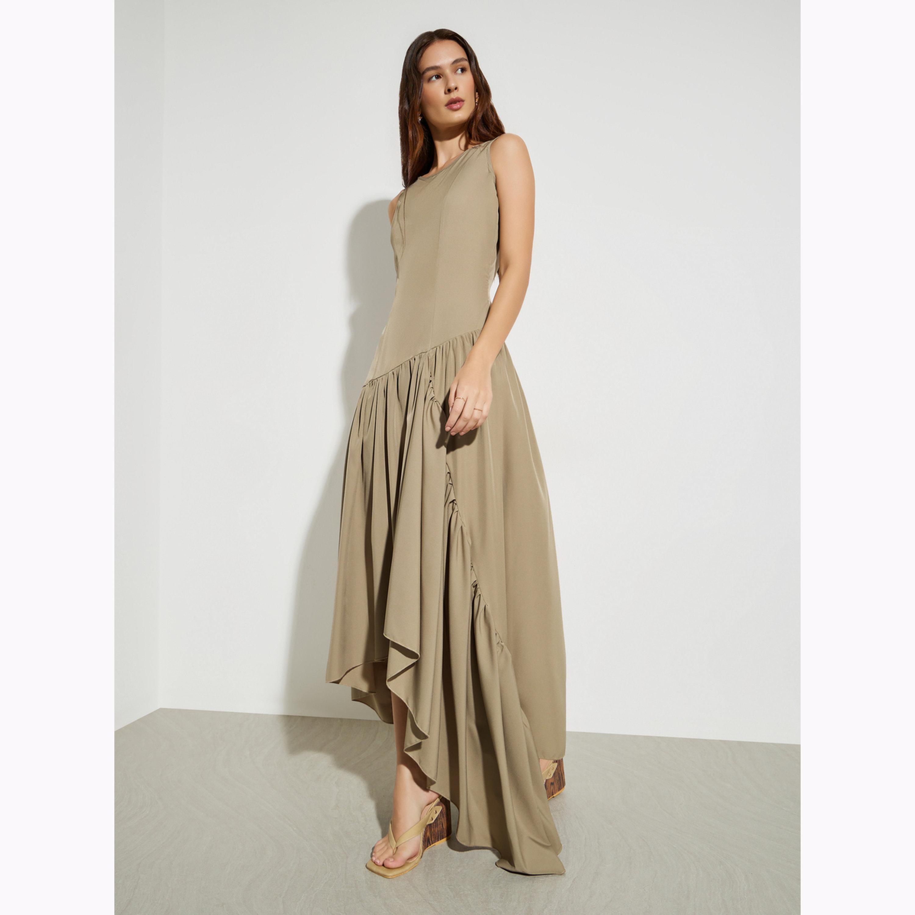 فستان طويل بدون أكمام وحافة غير متماثلة-women-clothing-dresses-image-1