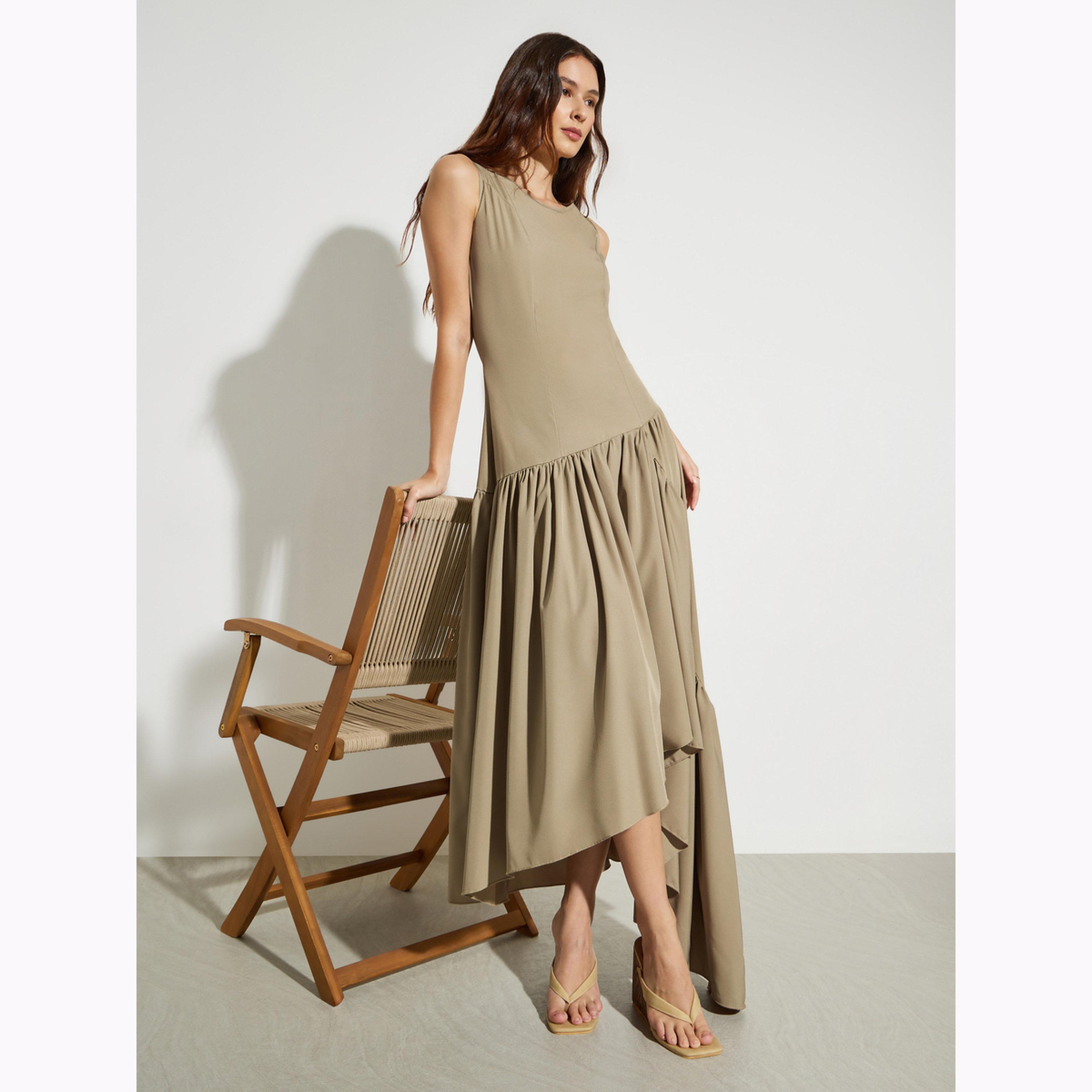 فستان طويل بدون أكمام وحافة غير متماثلة-women-clothing-dresses-image-3