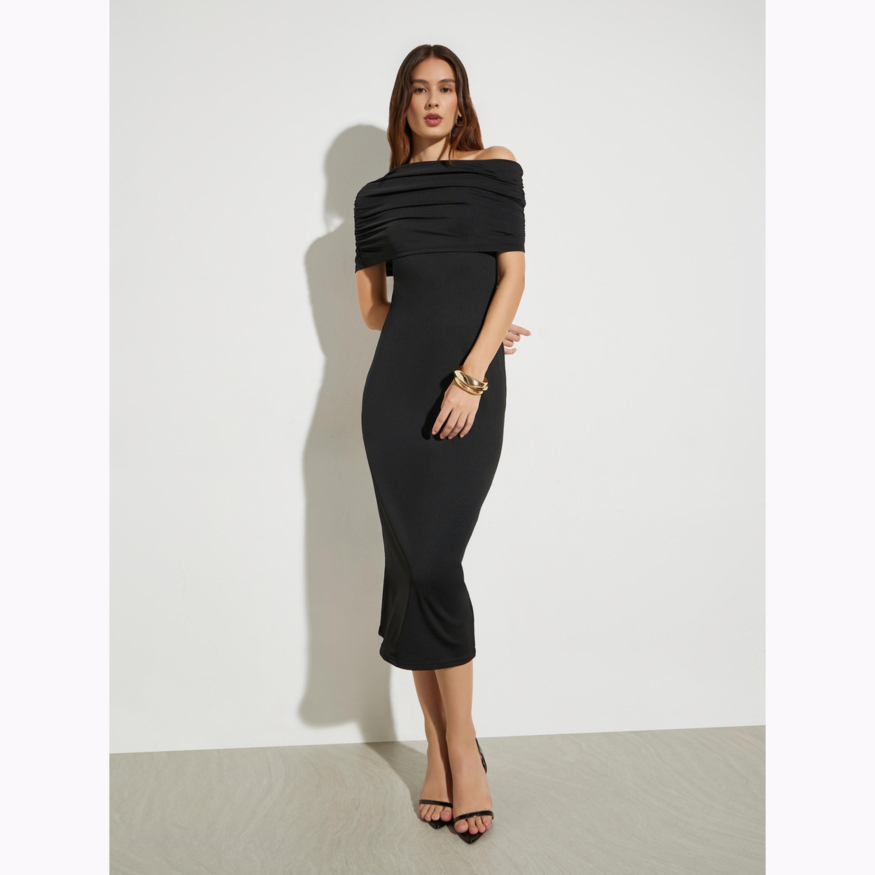 فستان ميدي ضيق مكشوف الأكتاف-women-clothing-dresses-image-1