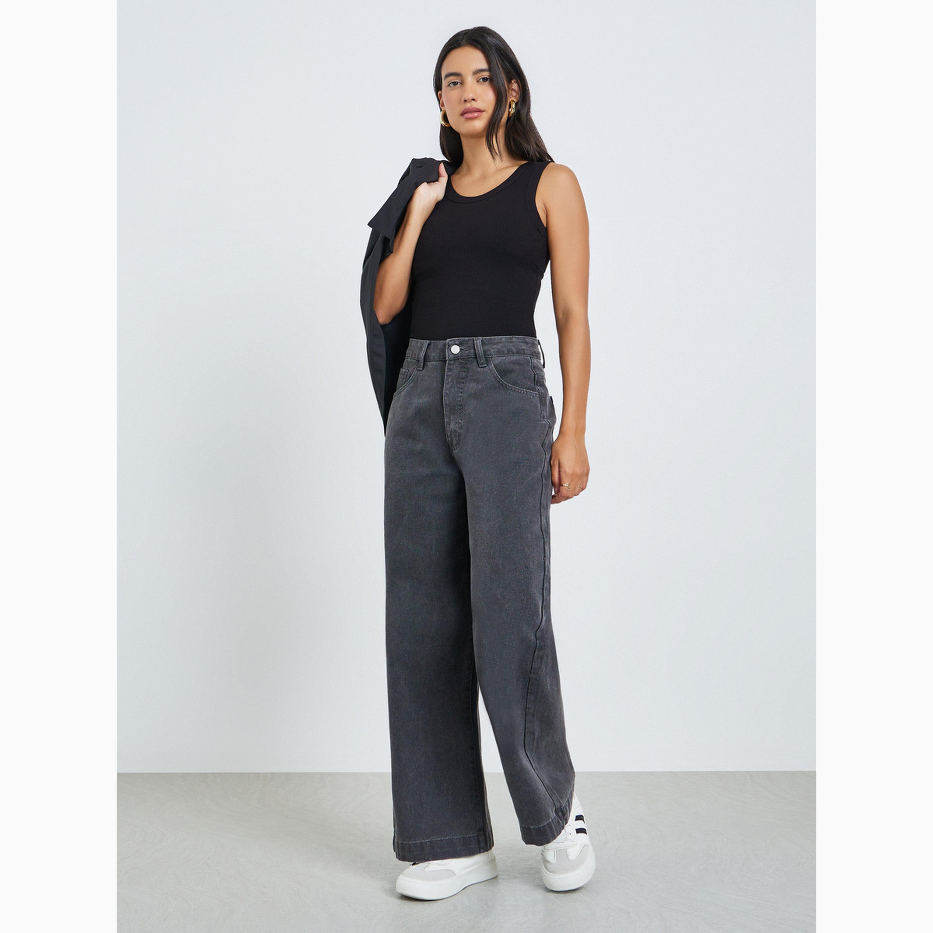 Styli Black Solid Padded Cami-women-clothing-shirtsandblouses-blouses-image-2