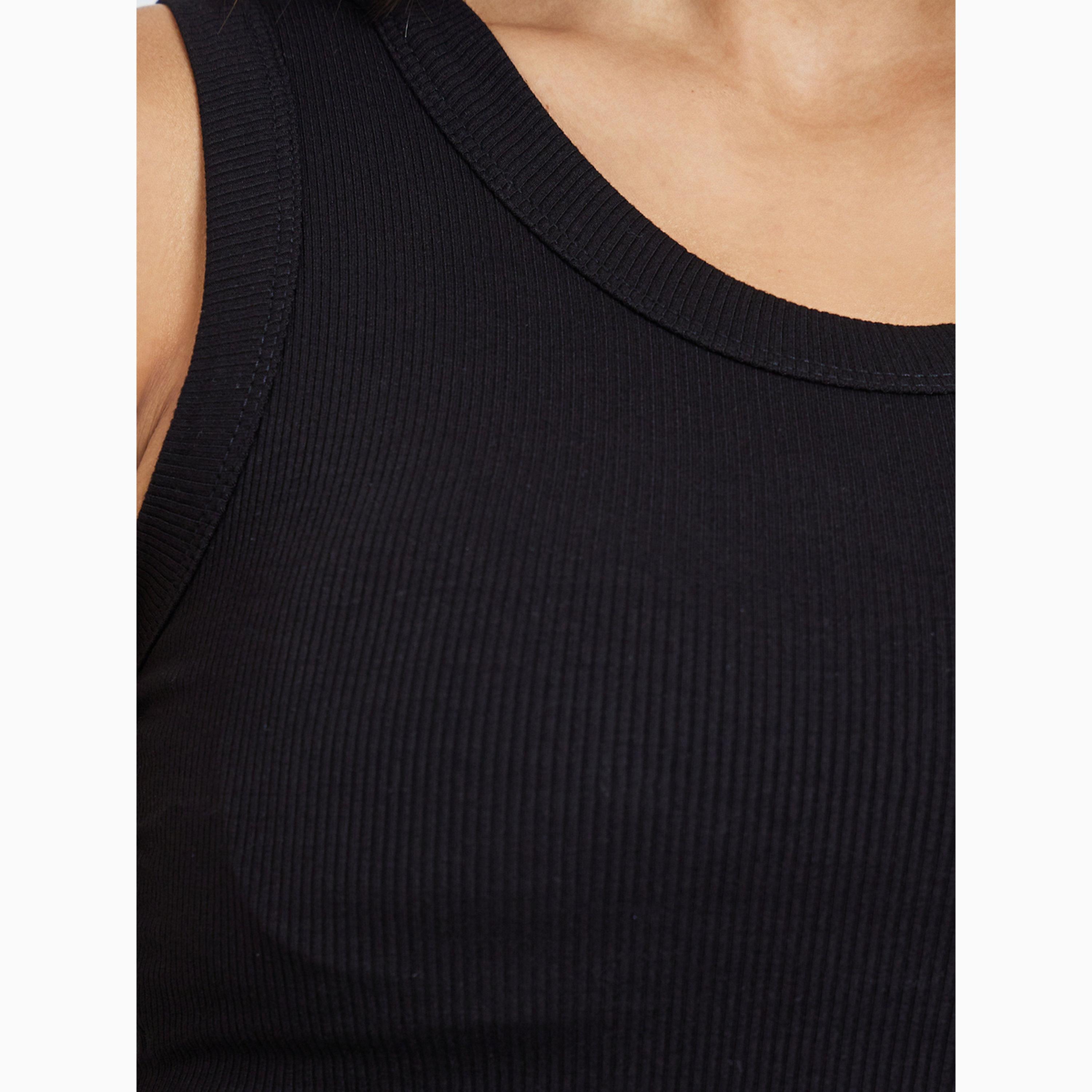 Styli Black Solid Padded Cami-women-clothing-shirtsandblouses-blouses-image-4