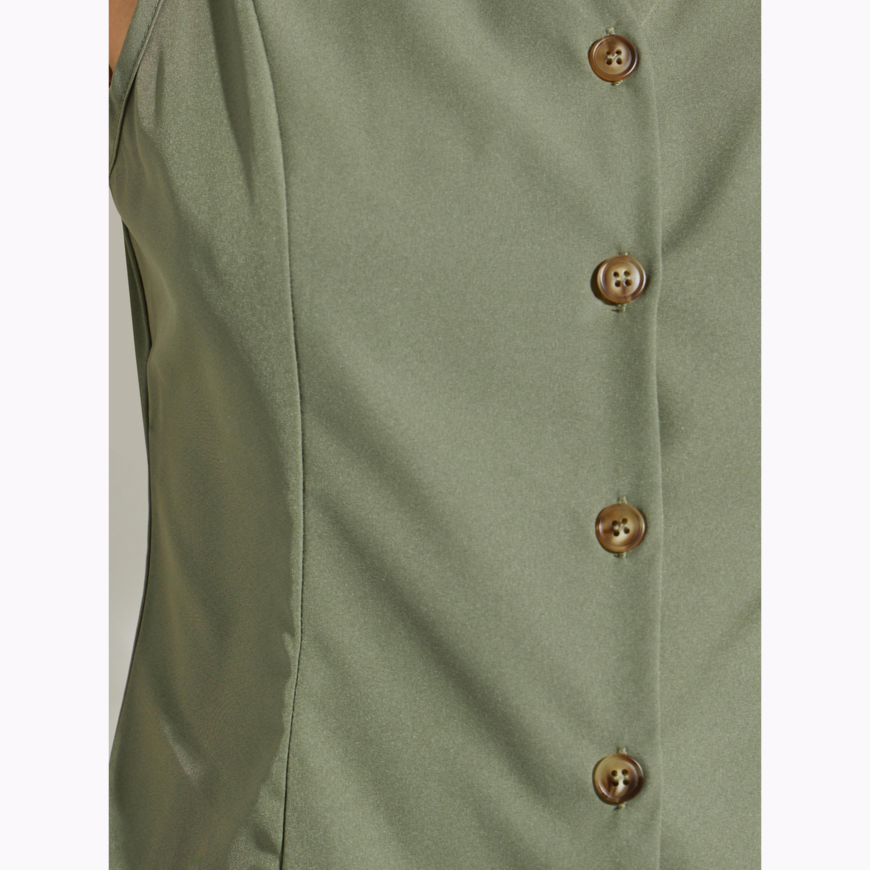 طقم منسق من بنطال بأرجل واسعة وفيست بدون أكمام-women-clothing-coordsets-image-6
