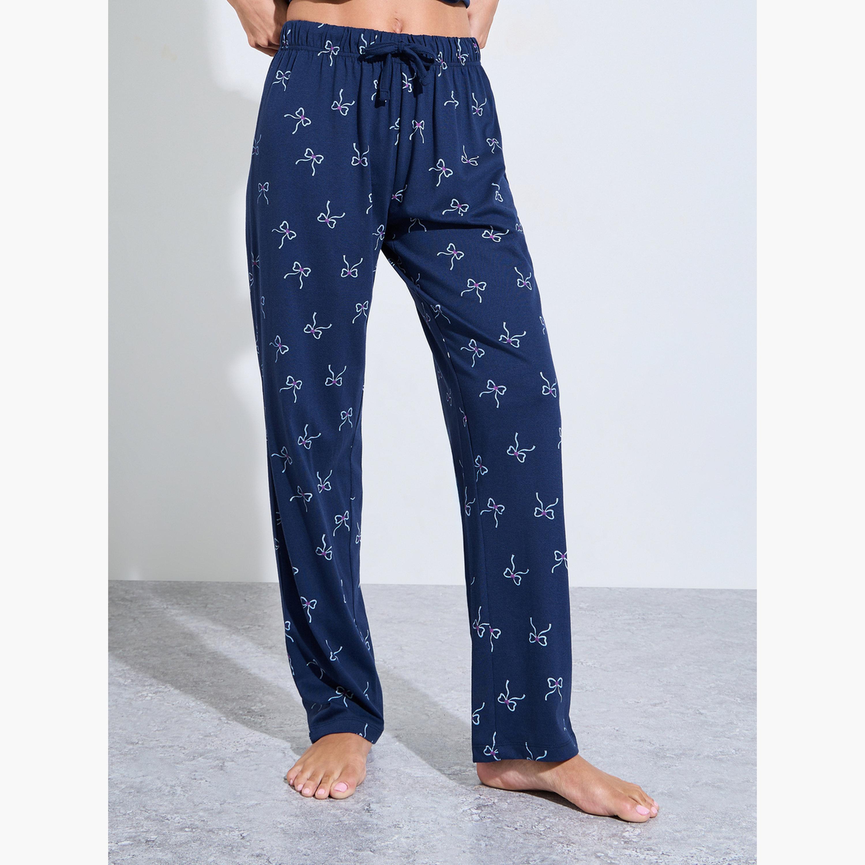 طقم بيجاما من شورت وبنطال وتيشيرت بطبعة جرافيك عبوة من 3 قطع-women-clothing-nightwear-pyjamas-longsets-image-6