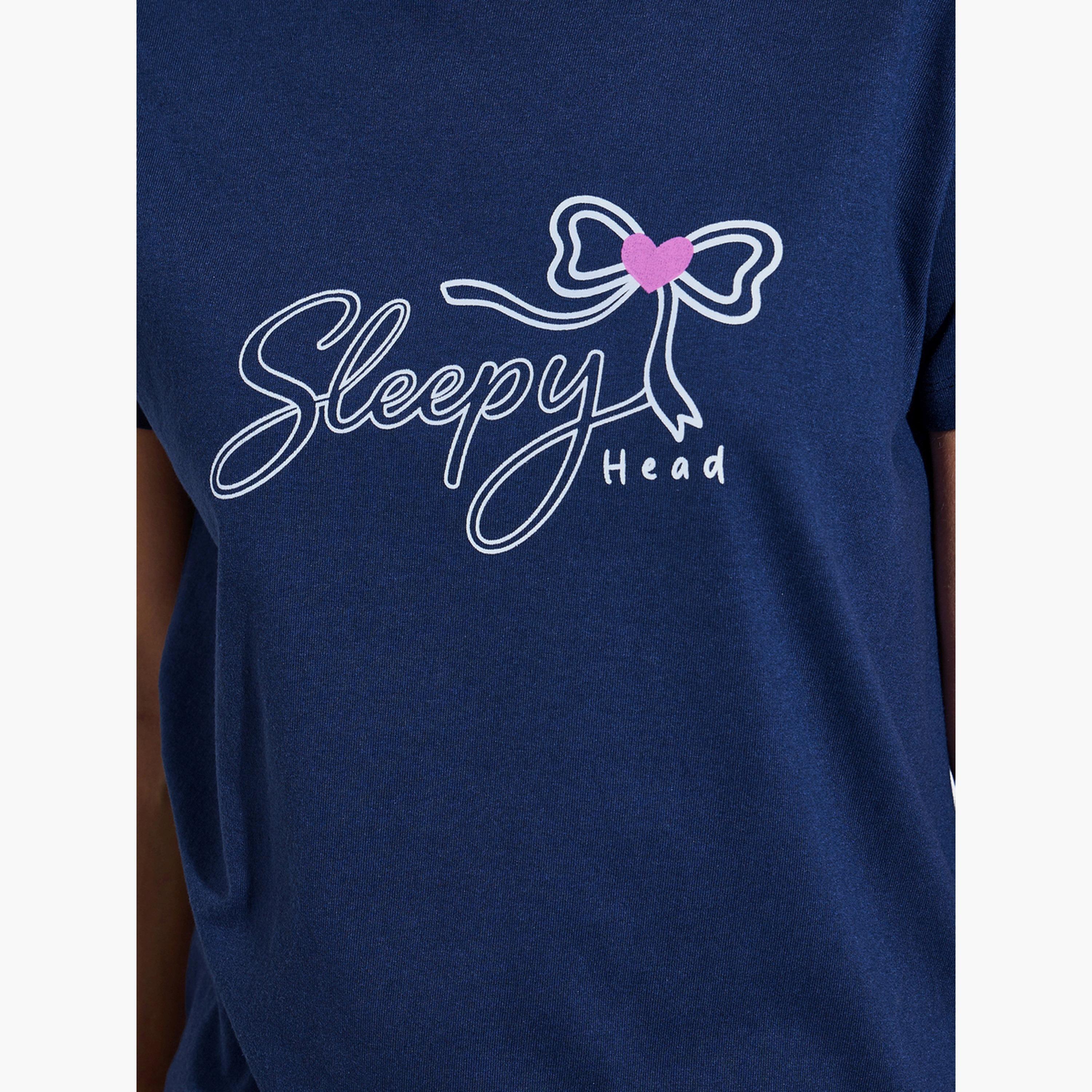 طقم بيجاما من شورت وبنطال وتيشيرت بطبعة جرافيك عبوة من 3 قطع-women-clothing-nightwear-pyjamas-longsets-image-8