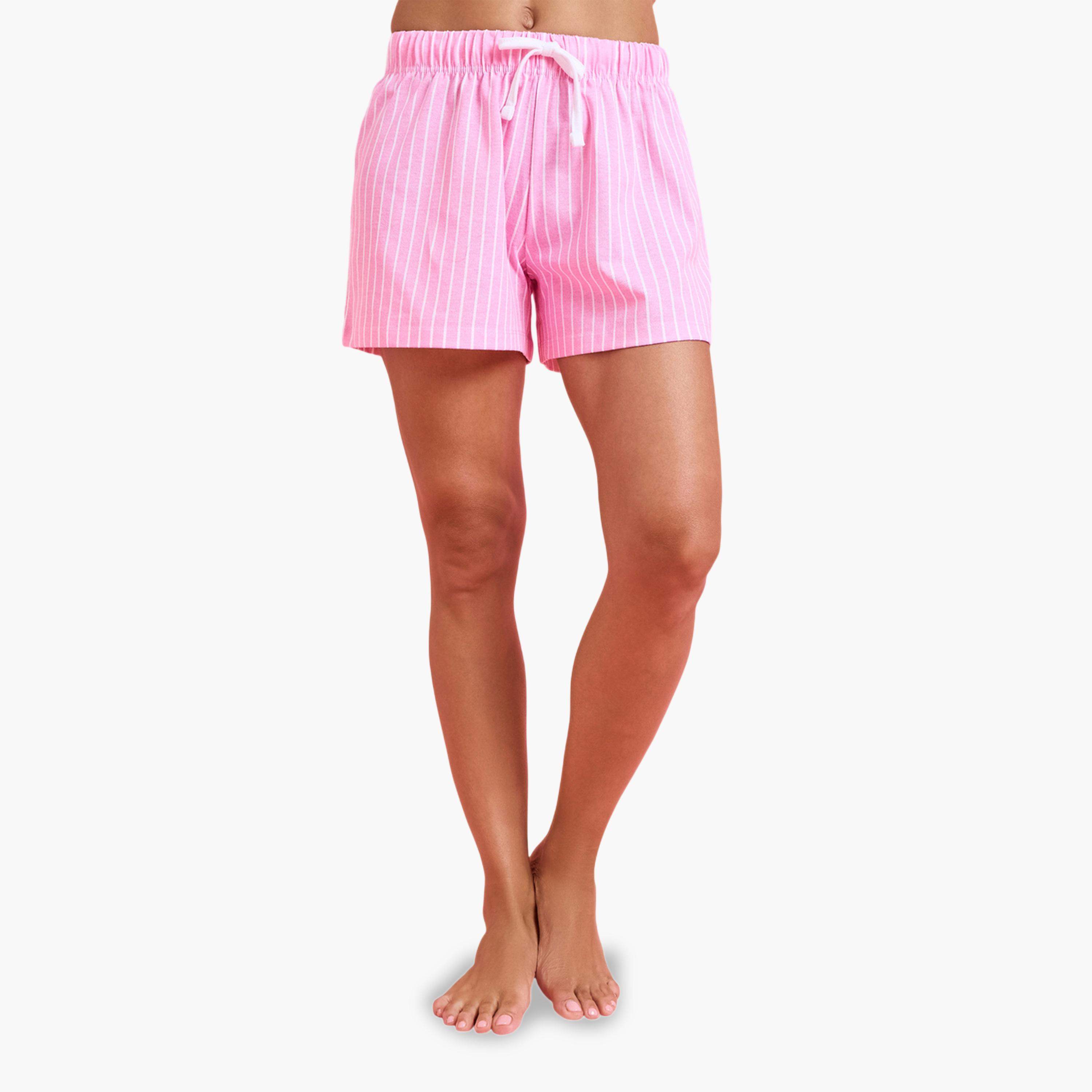 Styli Pack of 3 - Pink Graphic Print T-Shirt, Shorts and Pyjama Set-women-clothing-nightwear-pyjamas-longsets-image-8