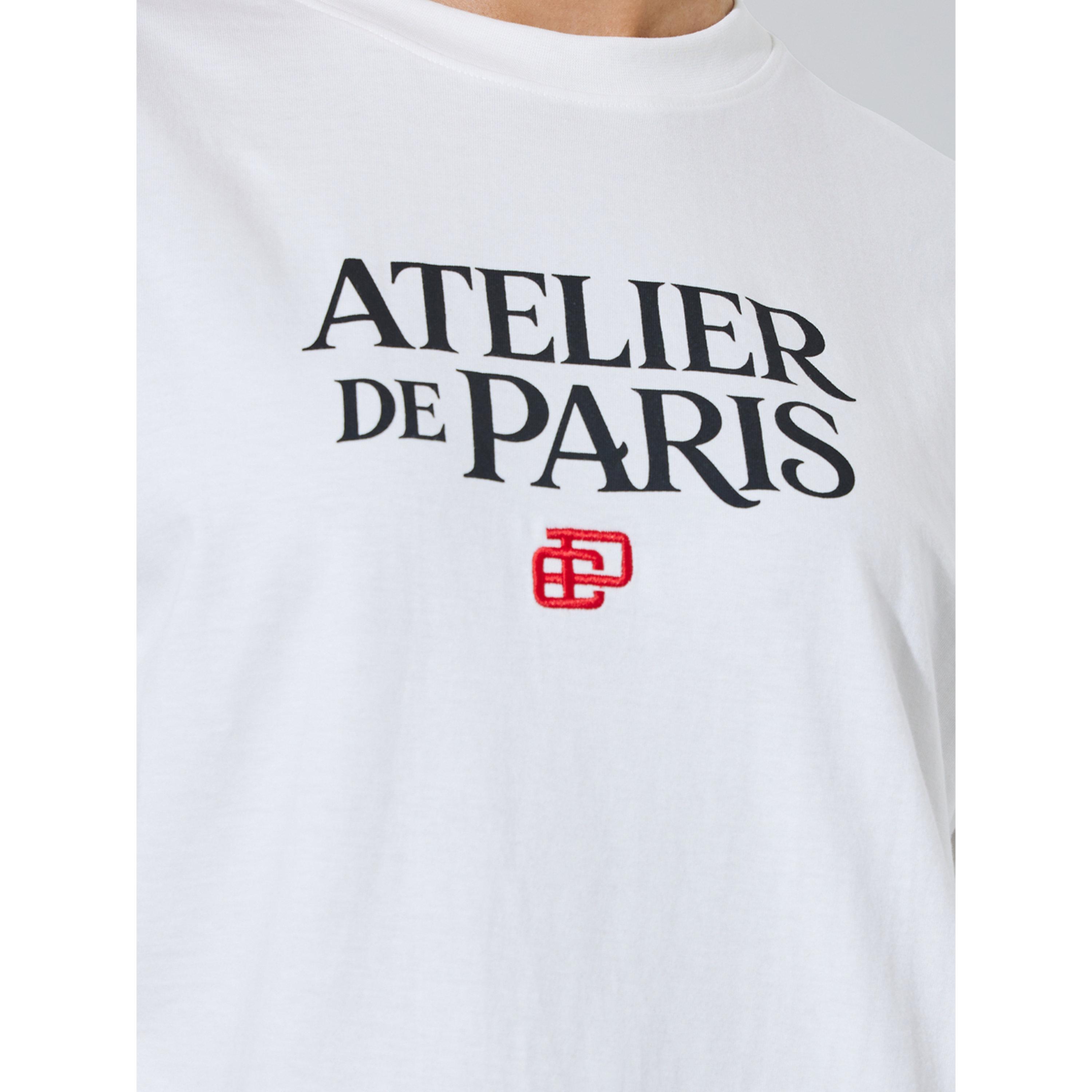 Styli White Slogan and Embroidered Cotton T-Shirt-women-clothing-tshirts-image-4