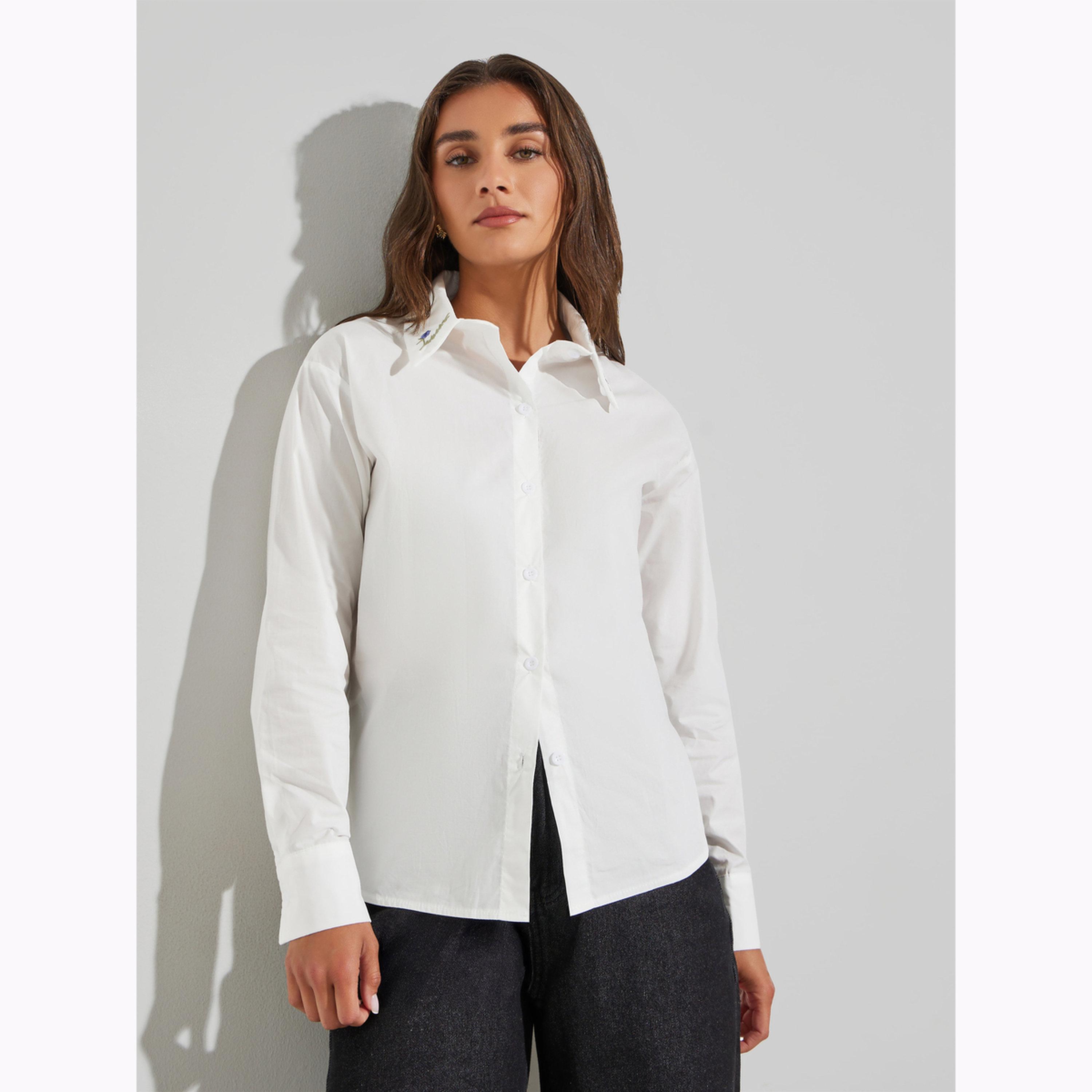 Styli White Long Sleeve Shirt-women-clothing-shirtsandblouses-shirts-image-1