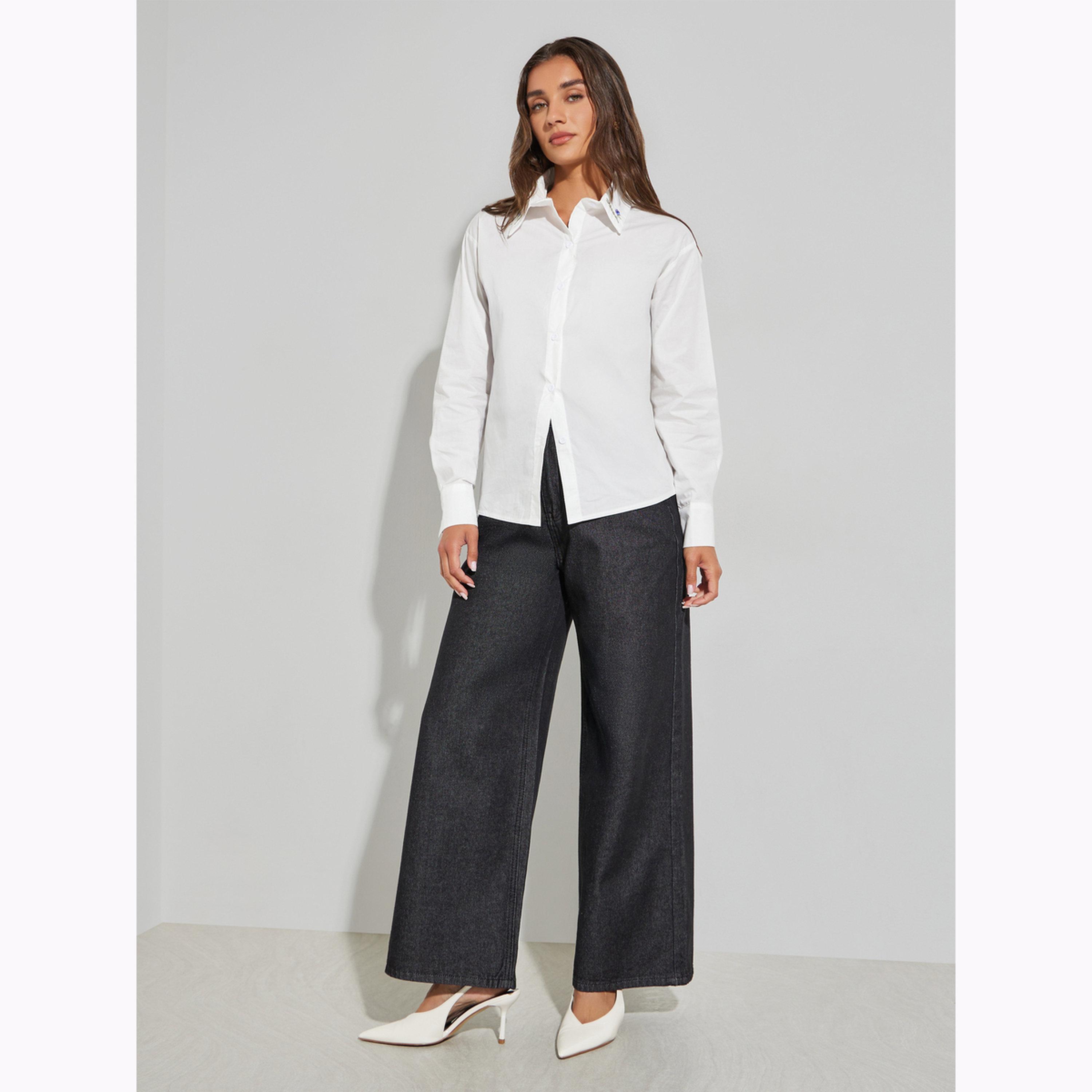 Styli White Long Sleeve Shirt-women-clothing-shirtsandblouses-shirts-image-2